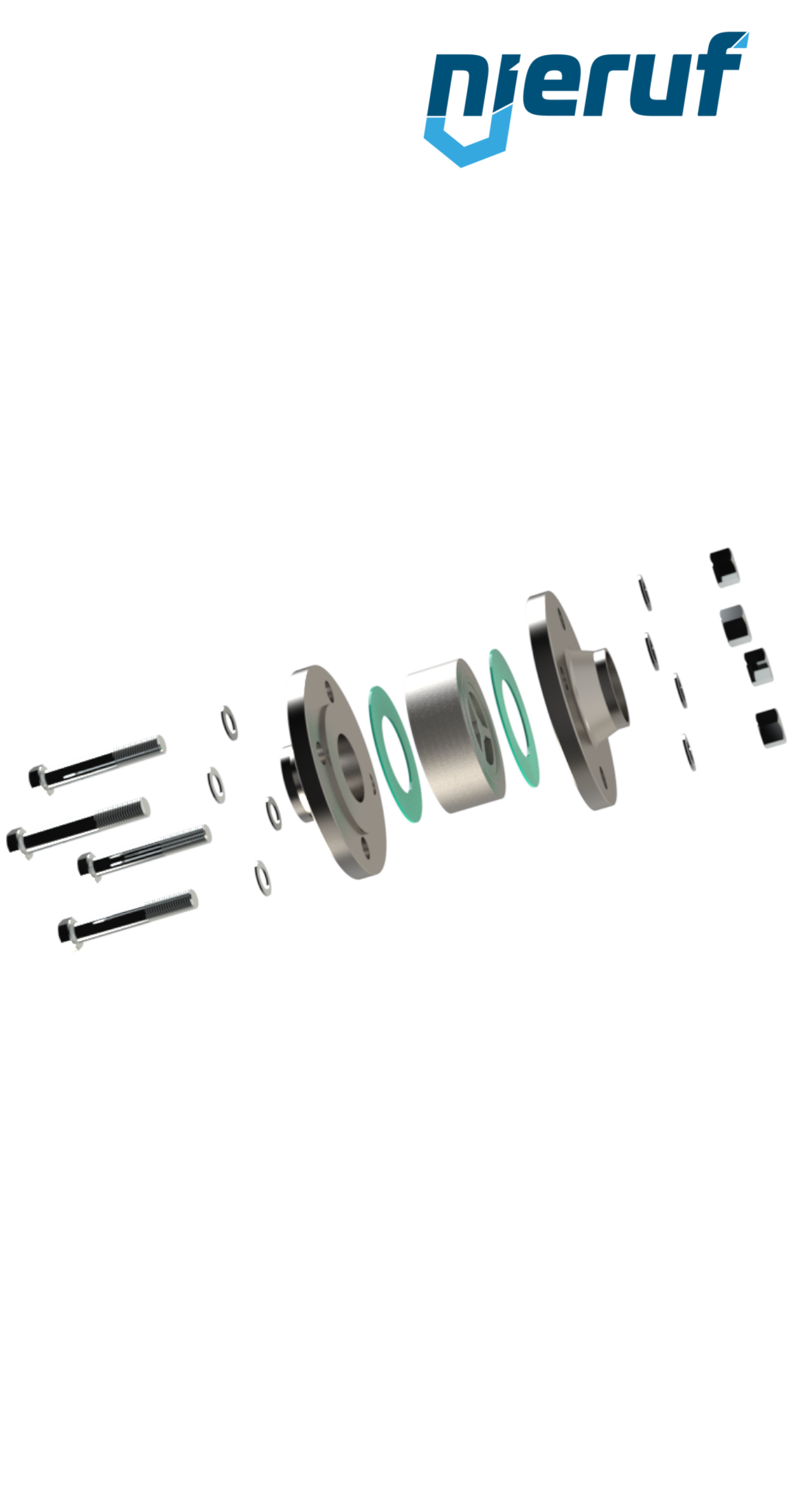 Verbindungsset Rückschlagventil/Flansch DN50 - 2" Zoll für Flansch PN10/16 Stahl