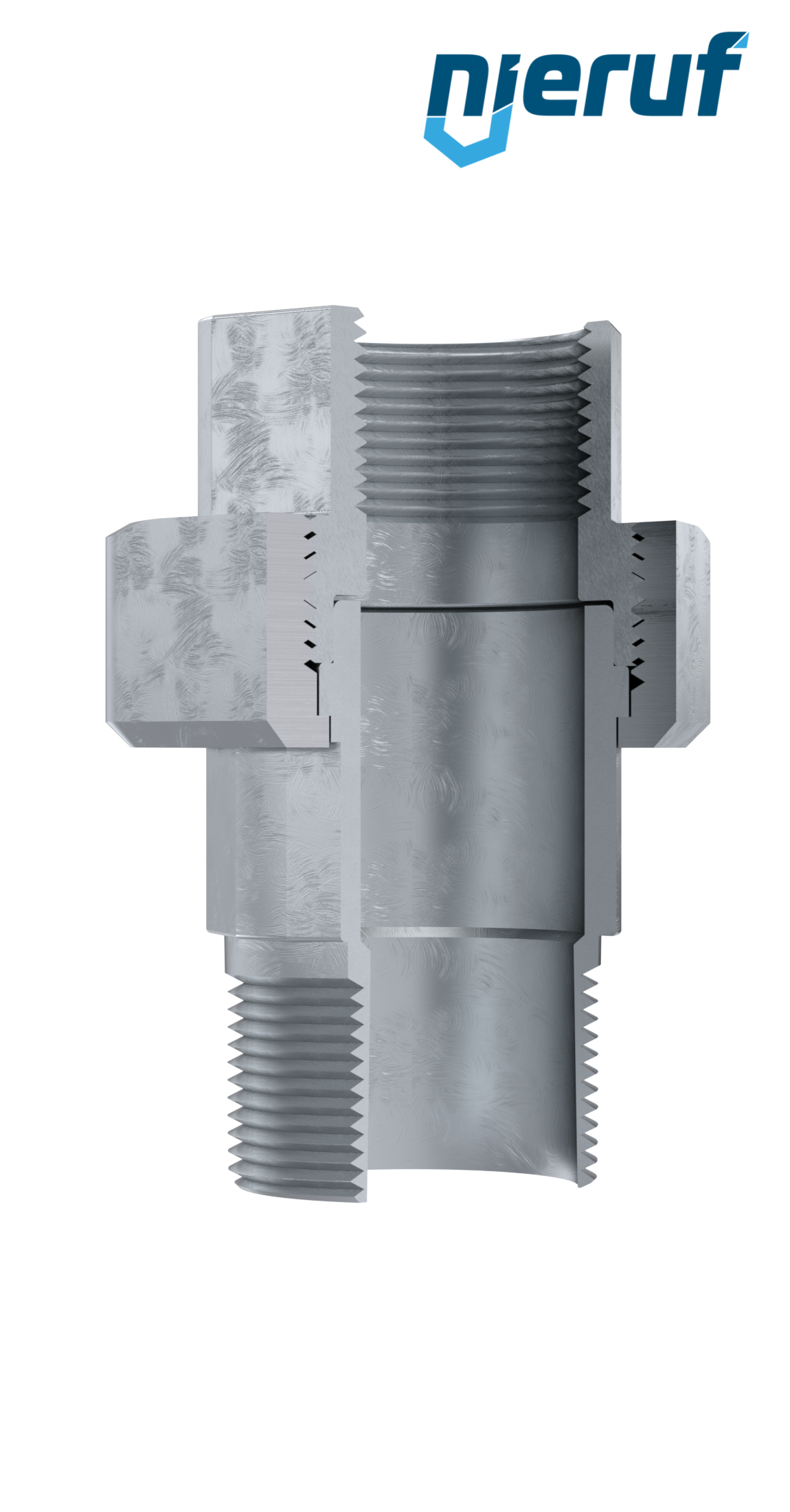 Tempergussfitting Verschraubung Nr. 341, DN40 - 1 1/2" Zoll verzinkt