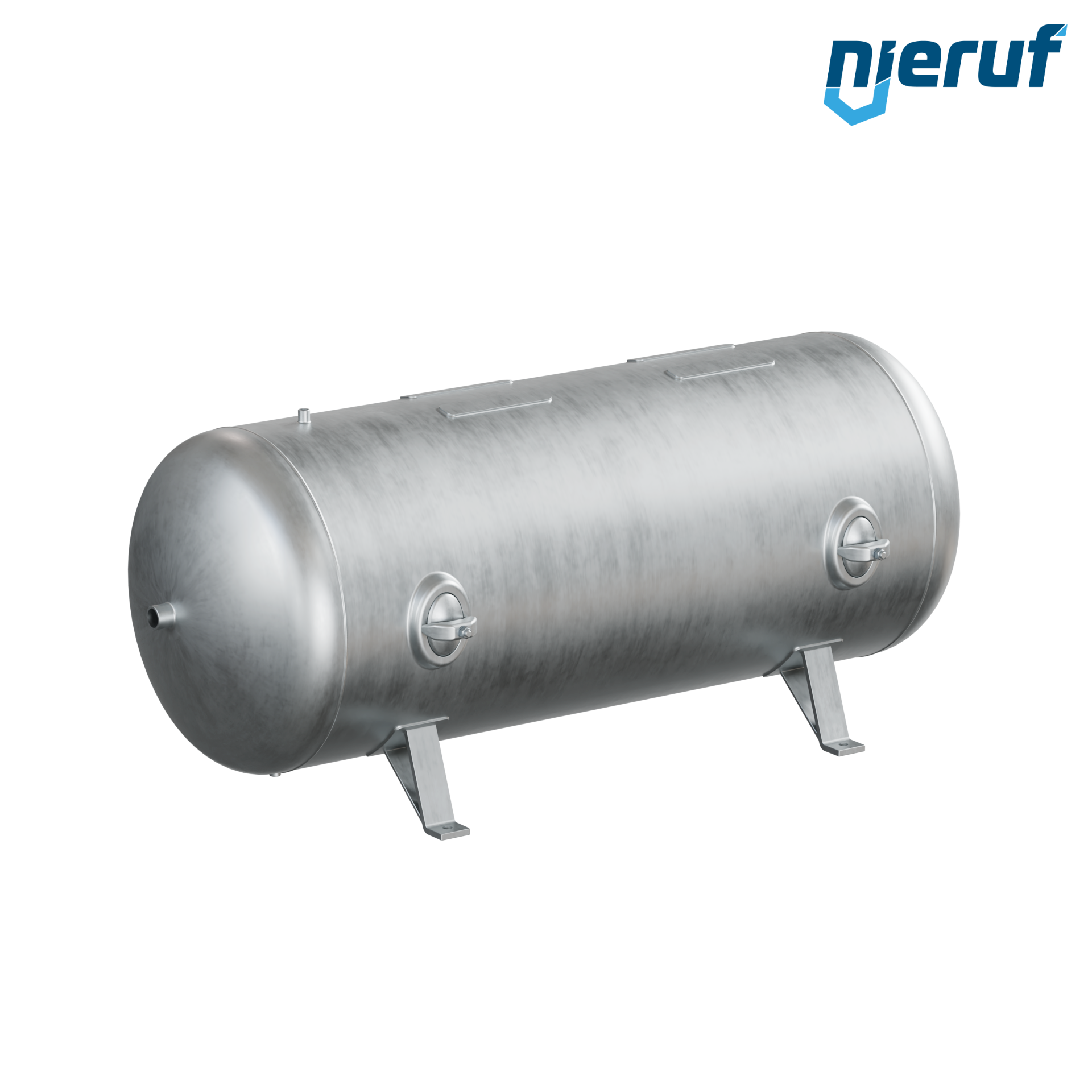 Druckbehälter liegend BE01 1000 Liter, 0-16 bar, Stahl grundiert