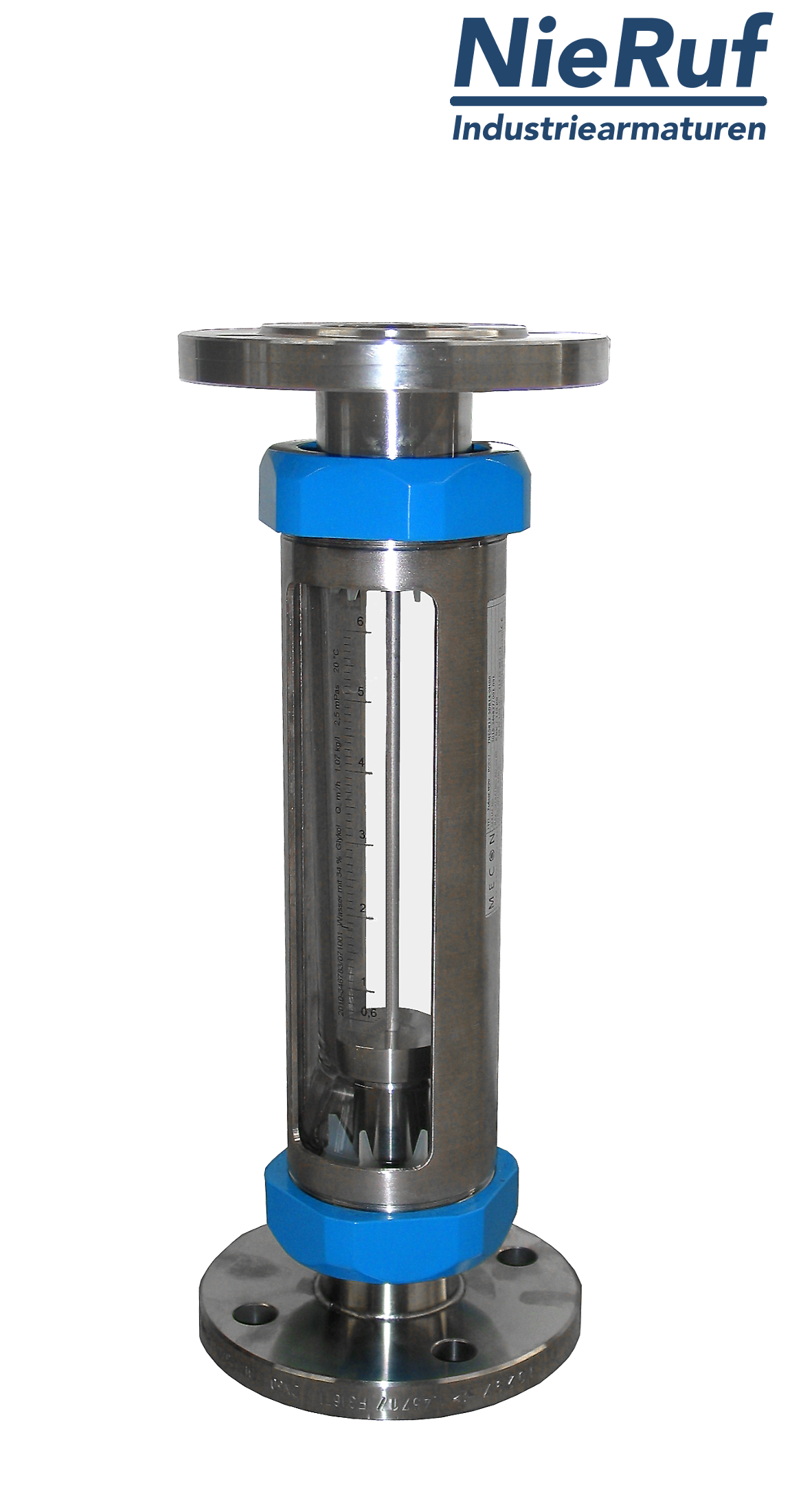 Schwebekörper Durchflussmessgerät Flansch DN25 1,6 - 16,0 l/h Wasser EPDM