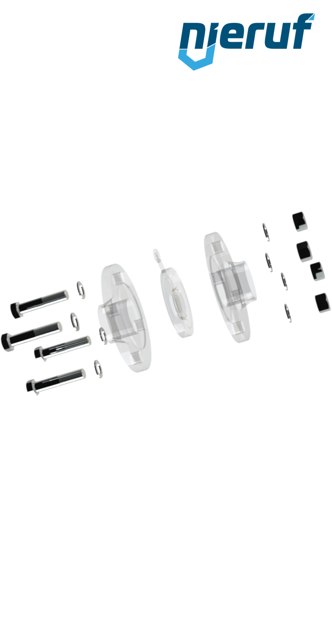 Verbindungsset Rückschlagklappe/Flansch DN200 - 8" Zoll für Flansch PN10 Edelstahl