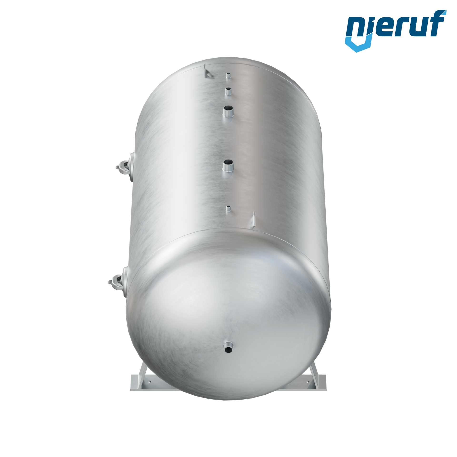 Druckbehälter liegend BE01 10000 Liter, 0-11 bar, Stahl grundiert, Durchmesser 1600 mm
