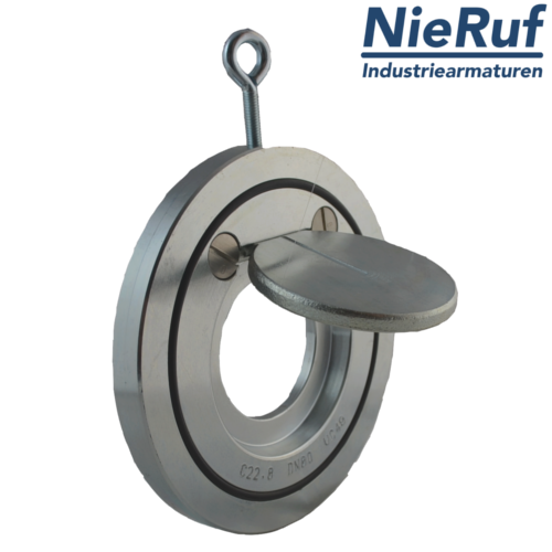 Zwischenflansch-Rückschlagklappe DN200 ZR02 ANSI 150 Edelstahl 1.4408 Metall