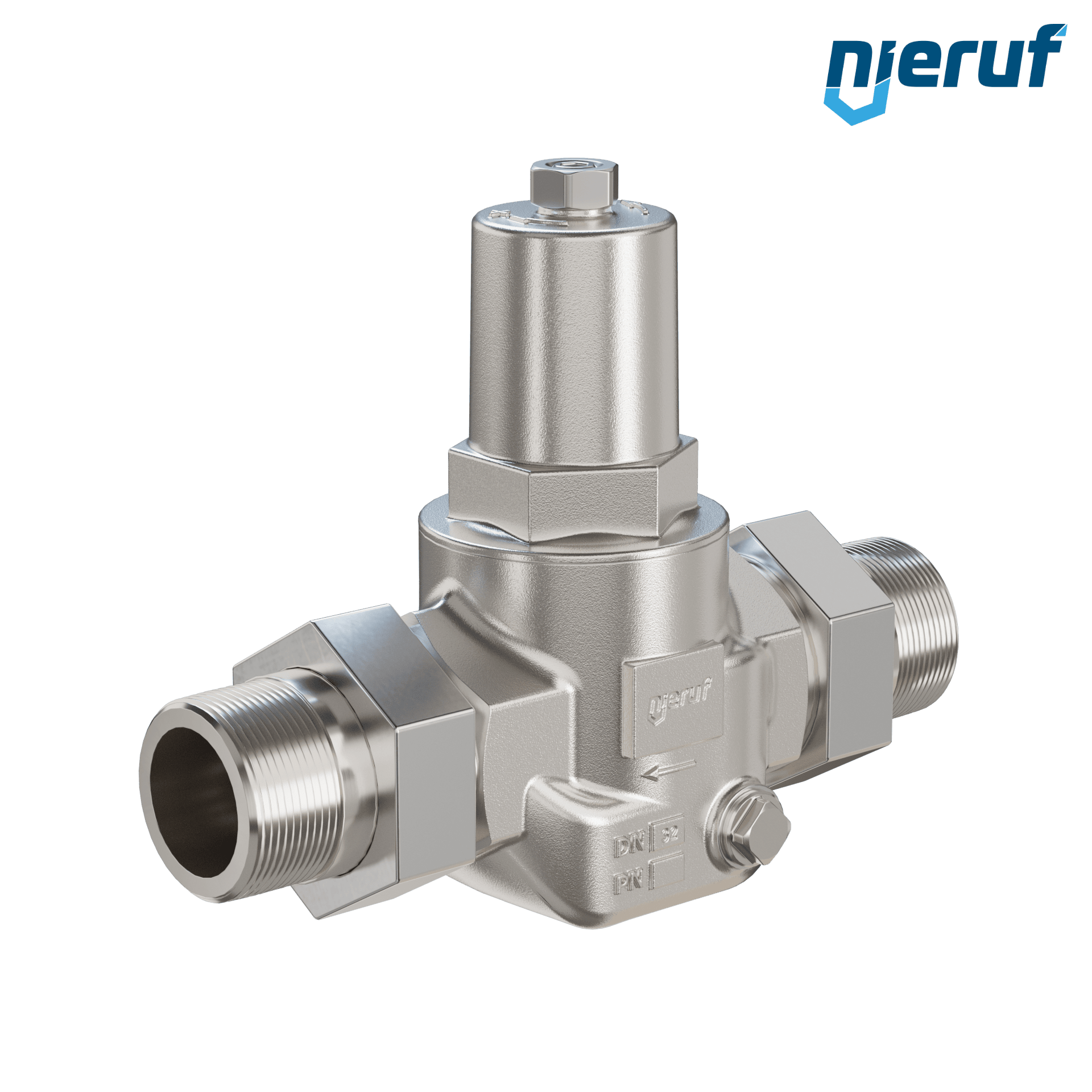 Druckminderer Außengewinde 1 1/4" Zoll DM19 Edelstahl EPDM FDA 0,5 - 9,0 bar
