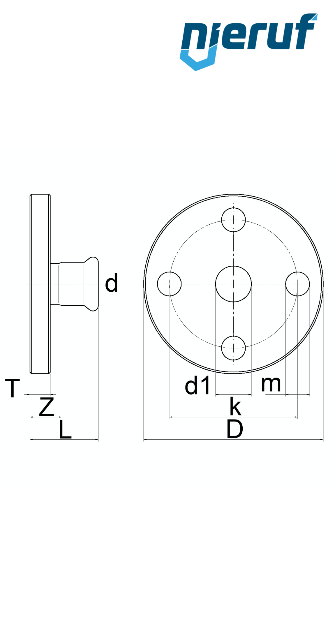 Pressfitting Übergangsflansch I DN15 - 18,0 mm Edelstahl
