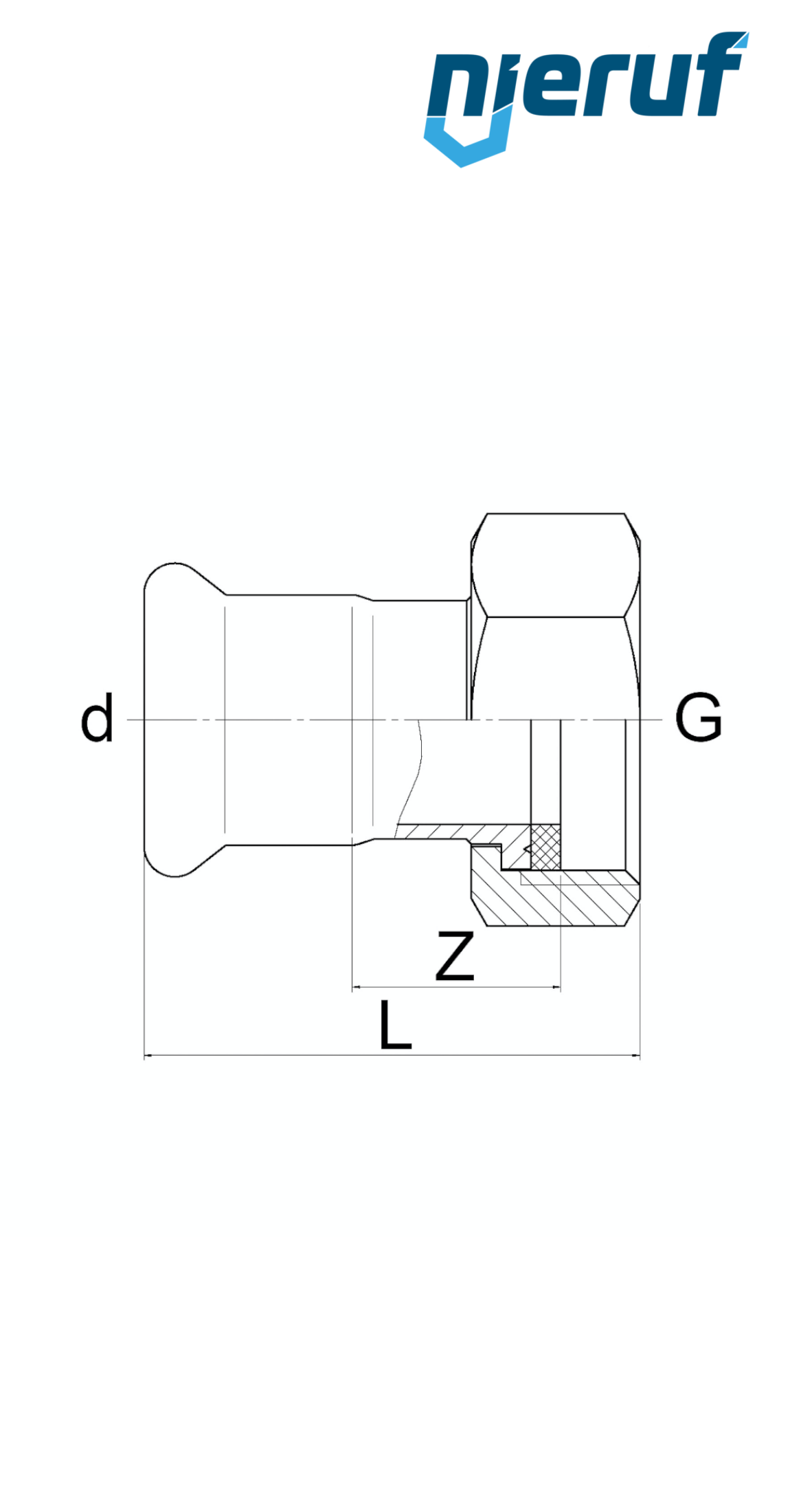 Anschlussverschraubung I Pressfitting DN20 - 22,0 mm Innengewinde 1" Zoll Edelstahl