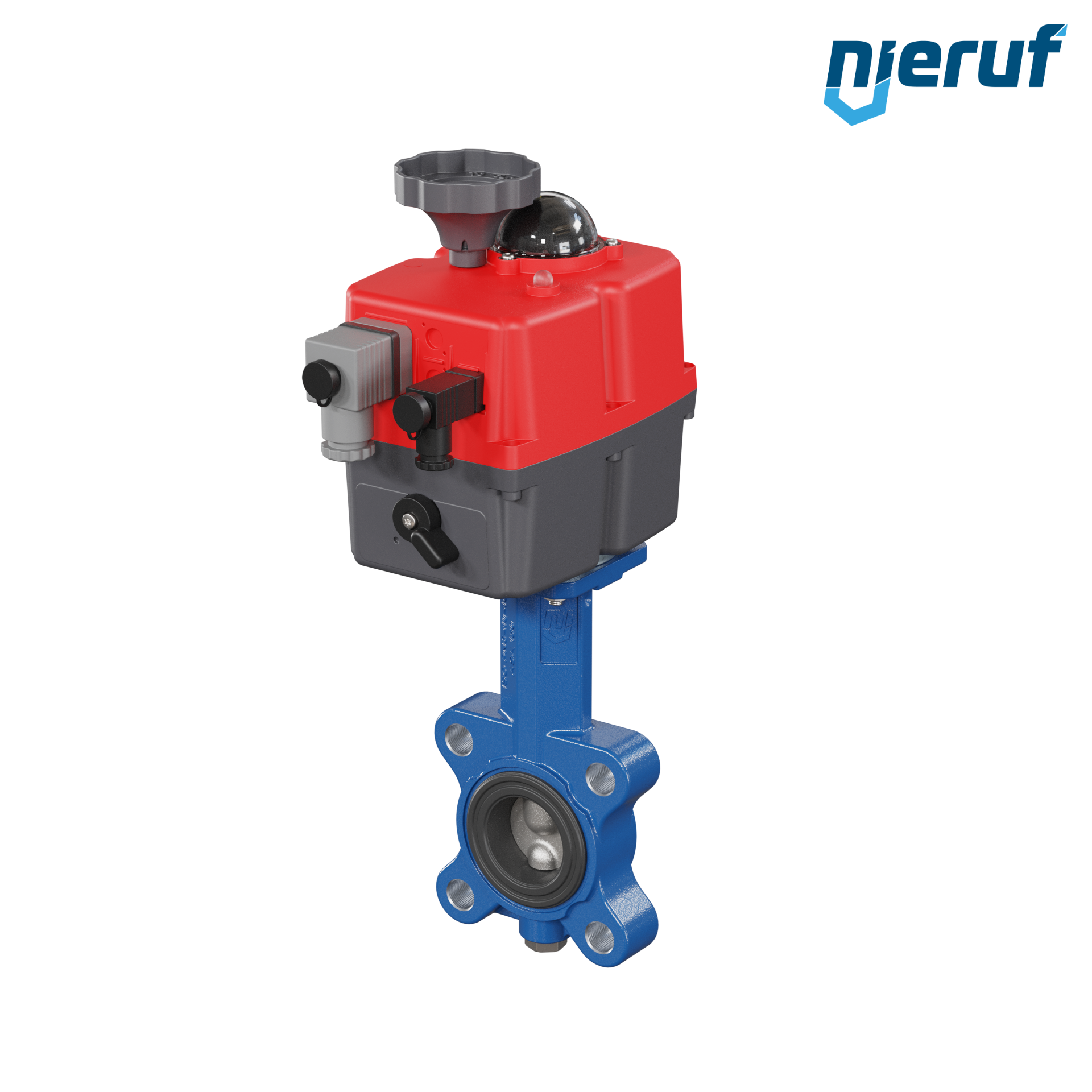 Absperrklappe DN 40 mit Gewindeaugen elektrischer Antrieb 24-240V FDA