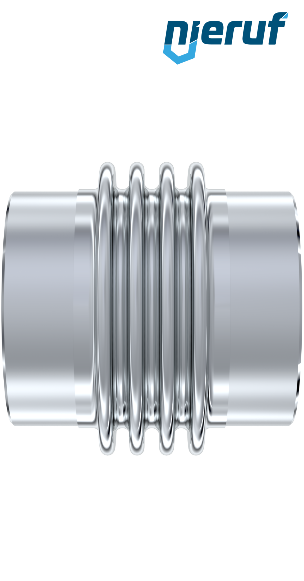 Axialkompensator DN125 - 139,7mm Typ KP05 Anschweißenden und Edelstahl-Faltenbalg