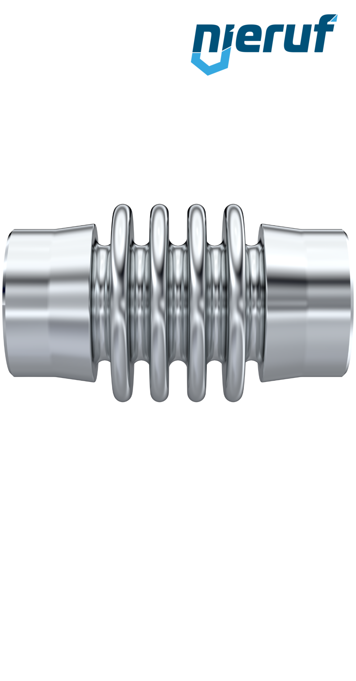 Axialkompensator DN80 - 88,9mm Typ KP05 Anschweißenden und Edelstahl-Faltenbalg