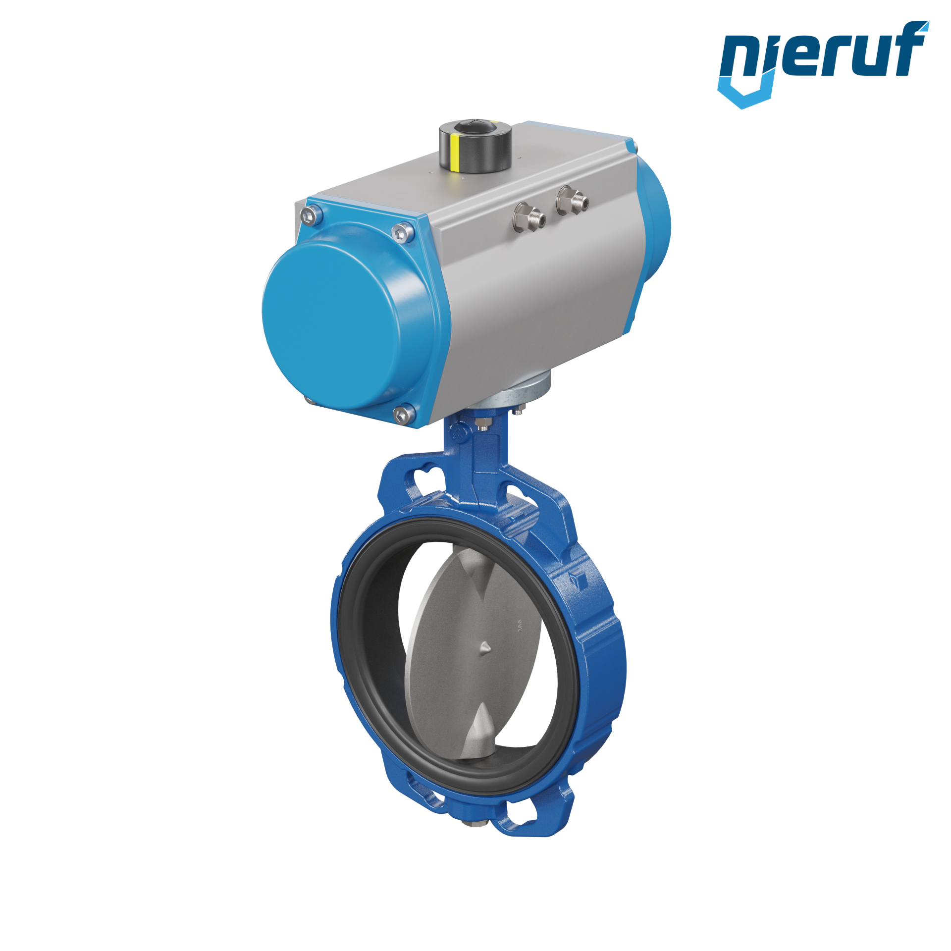 Absperrklappe DN 200 AK01 EPDM DVGW Trinkwasser, WRAS, ACS, W270 pneumatischer Schwenkantrieb einfachwirkend federöffnend