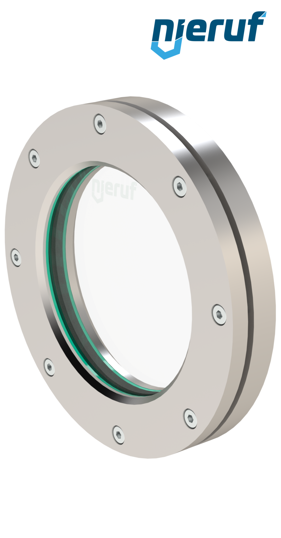 Behälter-Schauglas DN100 - 4" Zoll BS04 Edelstahl 1.4571 Borosilikatglas 0,0 bar