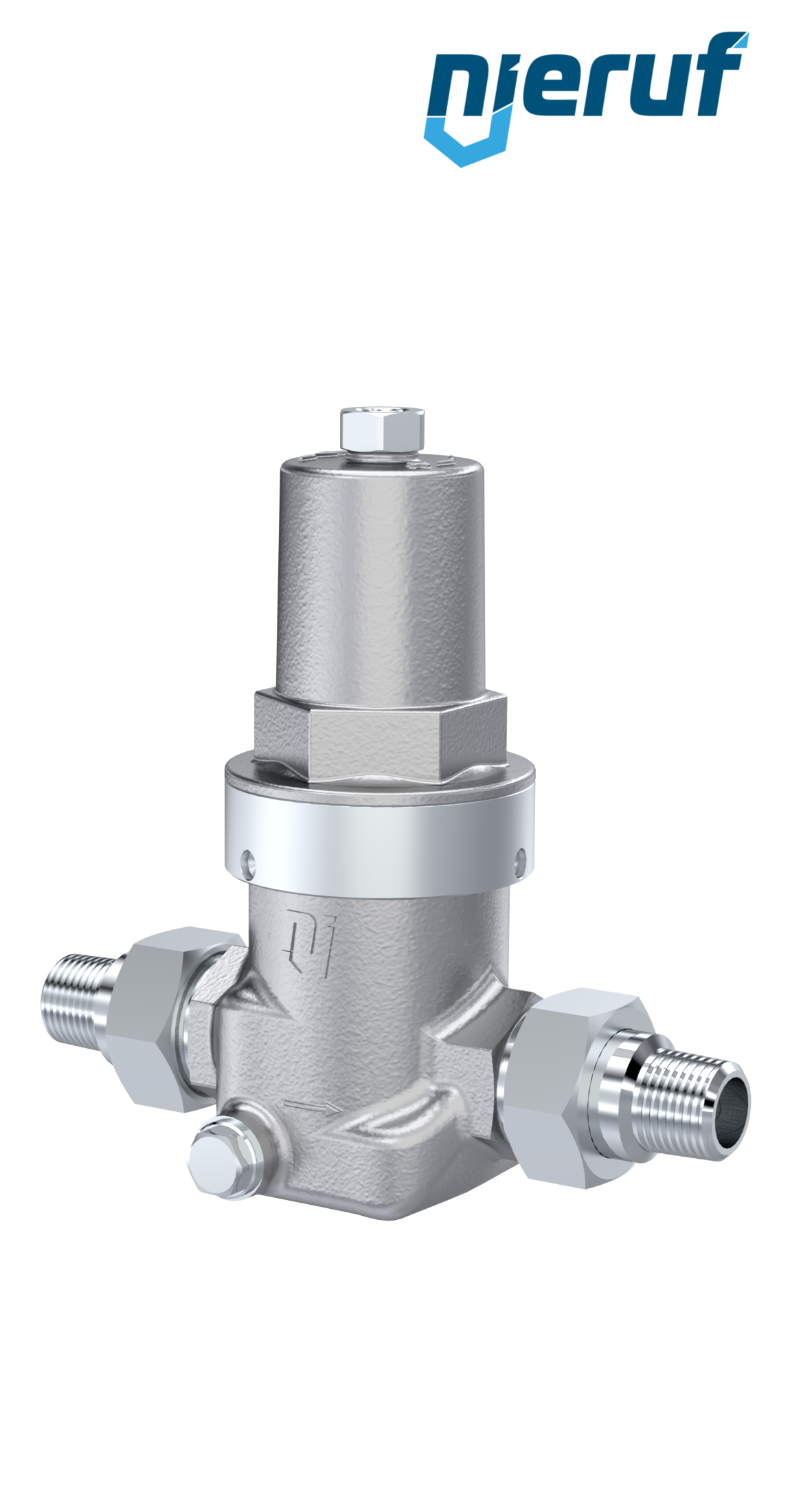 Niederdruck-Druckminderer Außengewinde 1/2" Zoll DM12 Edelstahl FKM 0,2 - 2,0 bar