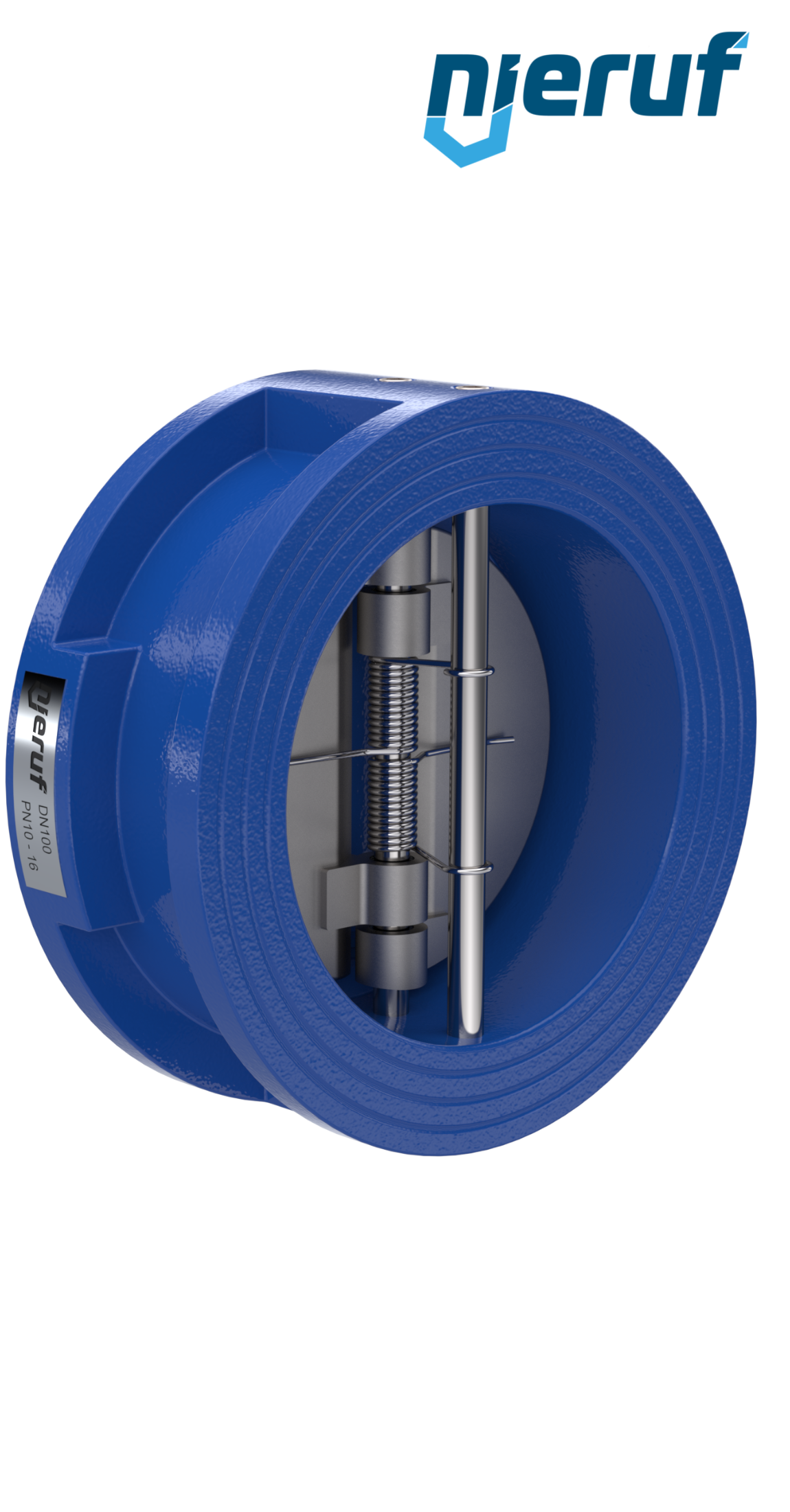 Doppelflügel-Rückschlagklappe DN100 DR02 GGG40 FKM (Viton)