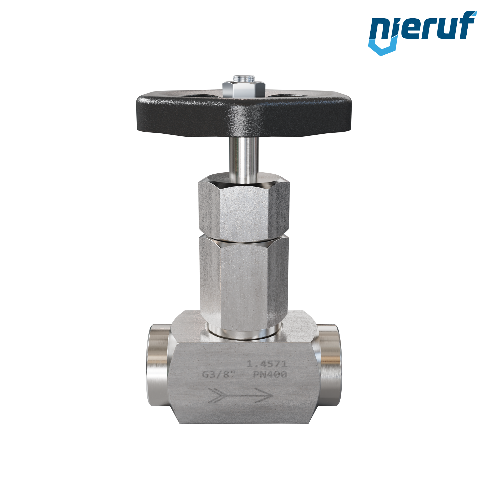 Nadelventil für Dampf 3/8" Zoll NV03 Edelstahl 1.4571