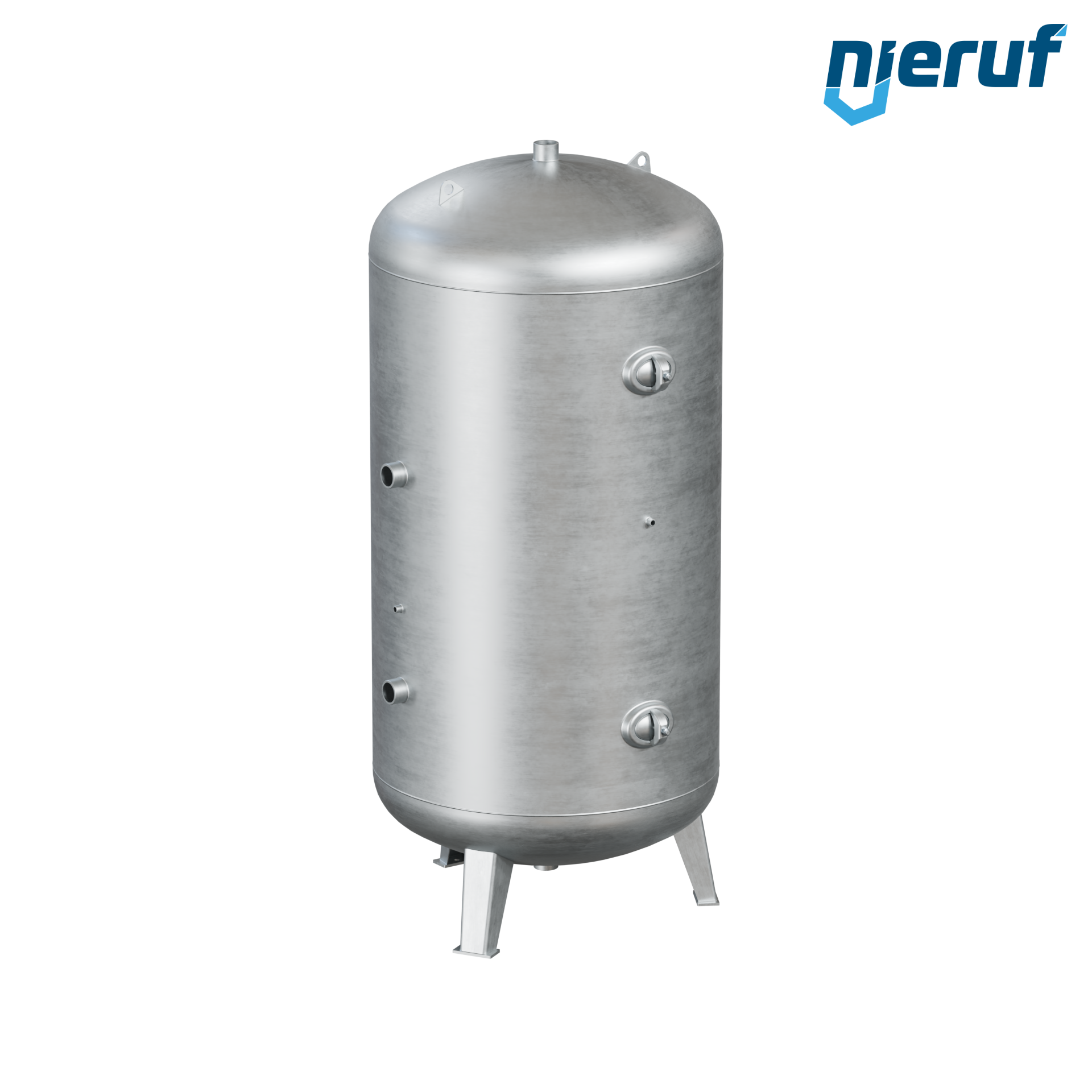 Druckbehälter stehend BE01 10000 Liter, 0-11 bar, Stahl feuerverzinkt, Durchmesser 1600 mm
