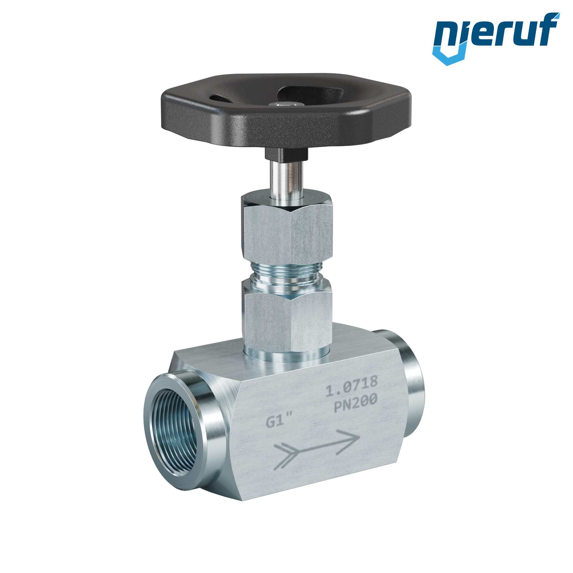 Nadelventil  1" Zoll NV01 Stahl (blau verzinkt)