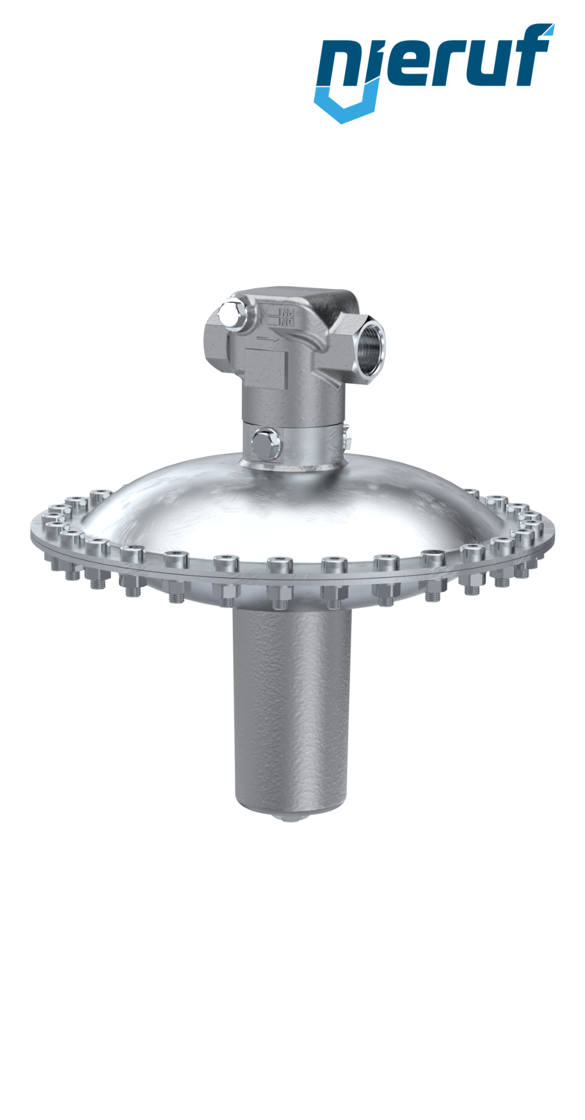 Millibar-Druckminderer DN25 DM23 Innengewinde Edelstahl FKM 50 - 200 mbar