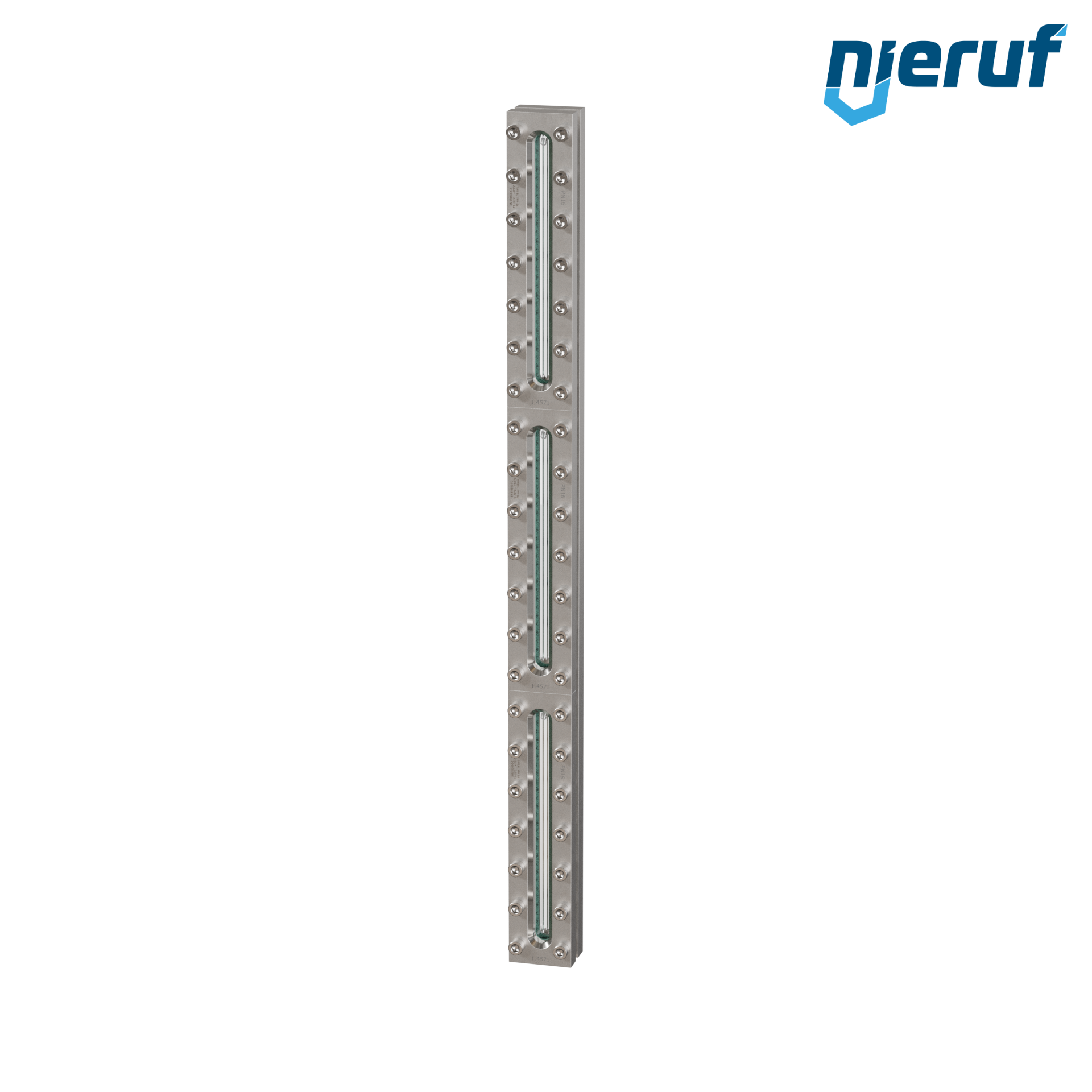 oblò di osservazione per serbatoi L=930mm  BS03 acciaio inossidabile 1.4571 vetro borosilicato, reflex 16bar