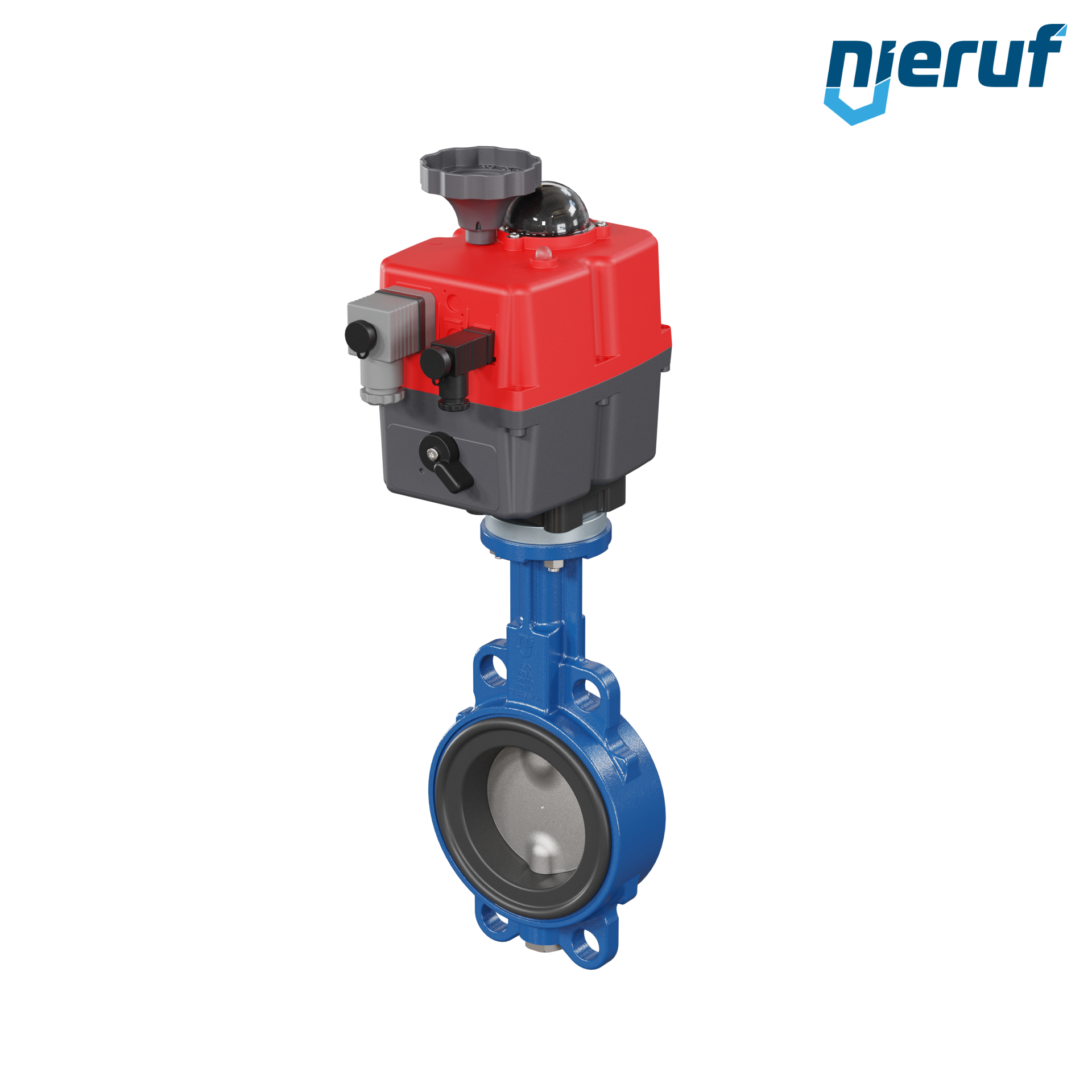 Absperrklappe DN 80 mit Zentrieraugen elektrischer Antrieb 24-240V DVGW Trinkwasser