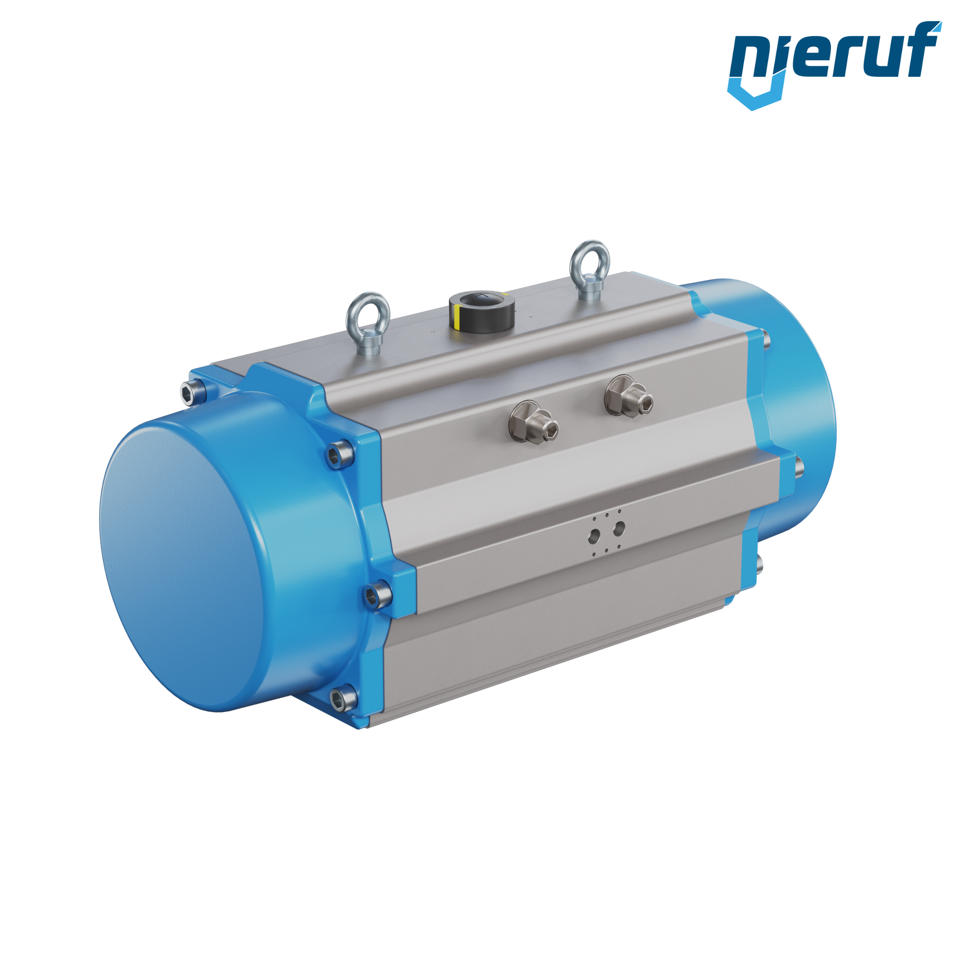 Pneumatischer Antrieb AN02 einfachwirkend, federöffnend Hochtemperatur-Version GS-350 90° mit 12 Federn