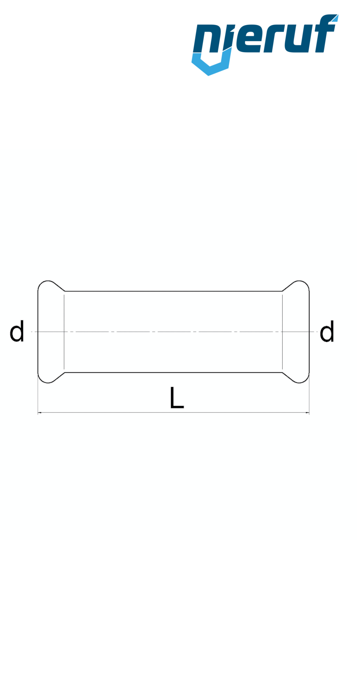 Schiebemuffe I x I DN32 - 35,0 mm Edelstahl