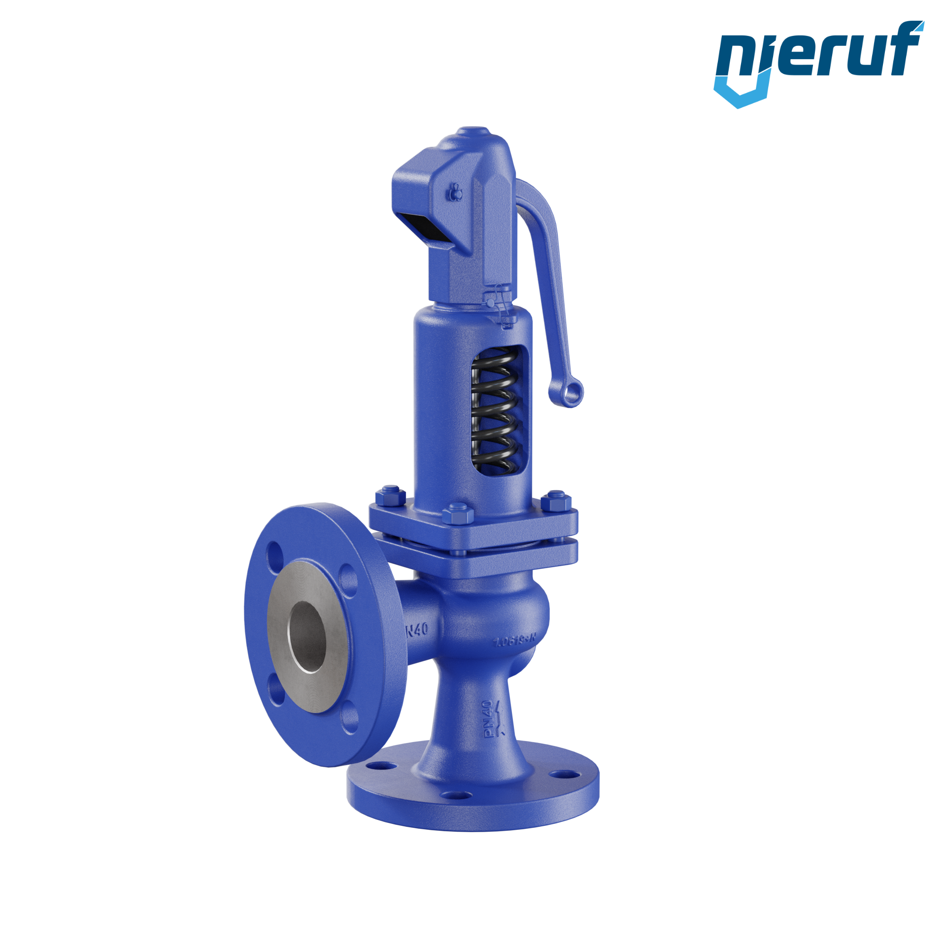 Flansch-Sicherheitsventil DN40/DN40 SF0202, Stahlguss Metall, mit Hebel