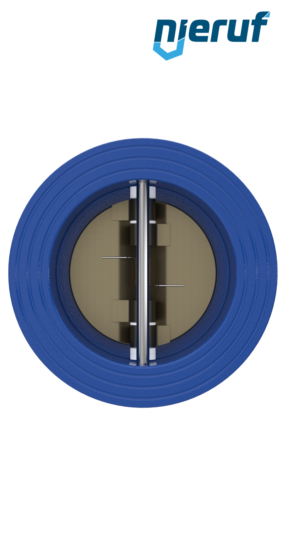 Doppelflügel-Rückschlagklappe DN80 ANSI150 DR04 ANSI 150 GGG40 epoxid-beschichtet blau 180µm EPDM