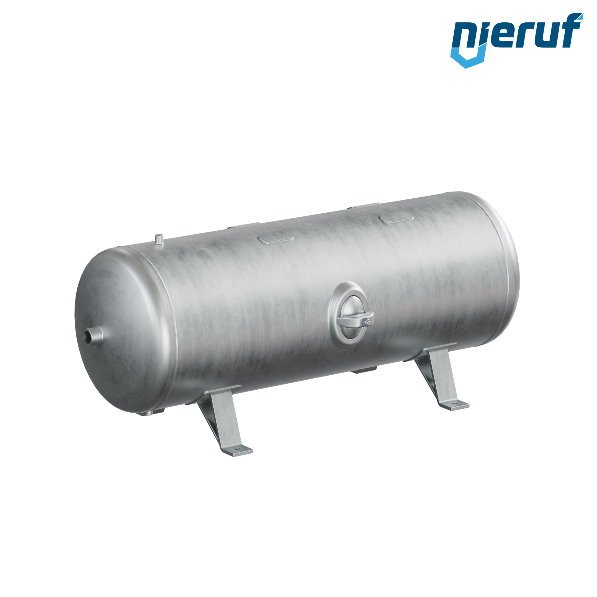 Hochdruckbehälter liegend 350 Liter, 0-36 bar, Stahl grundiert