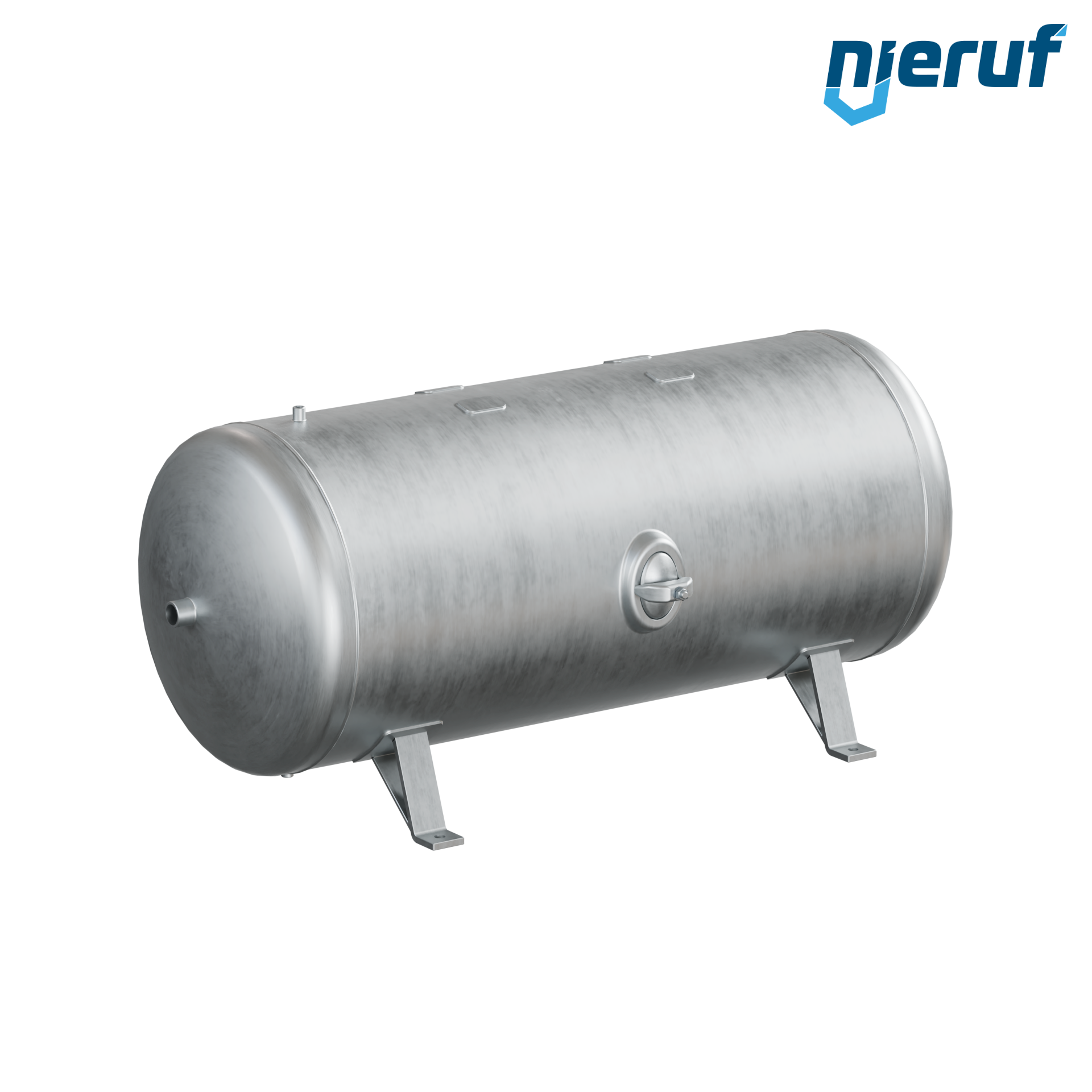Druckbehälter liegend BE01 750 Liter, 0-16 bar, Stahl grundiert