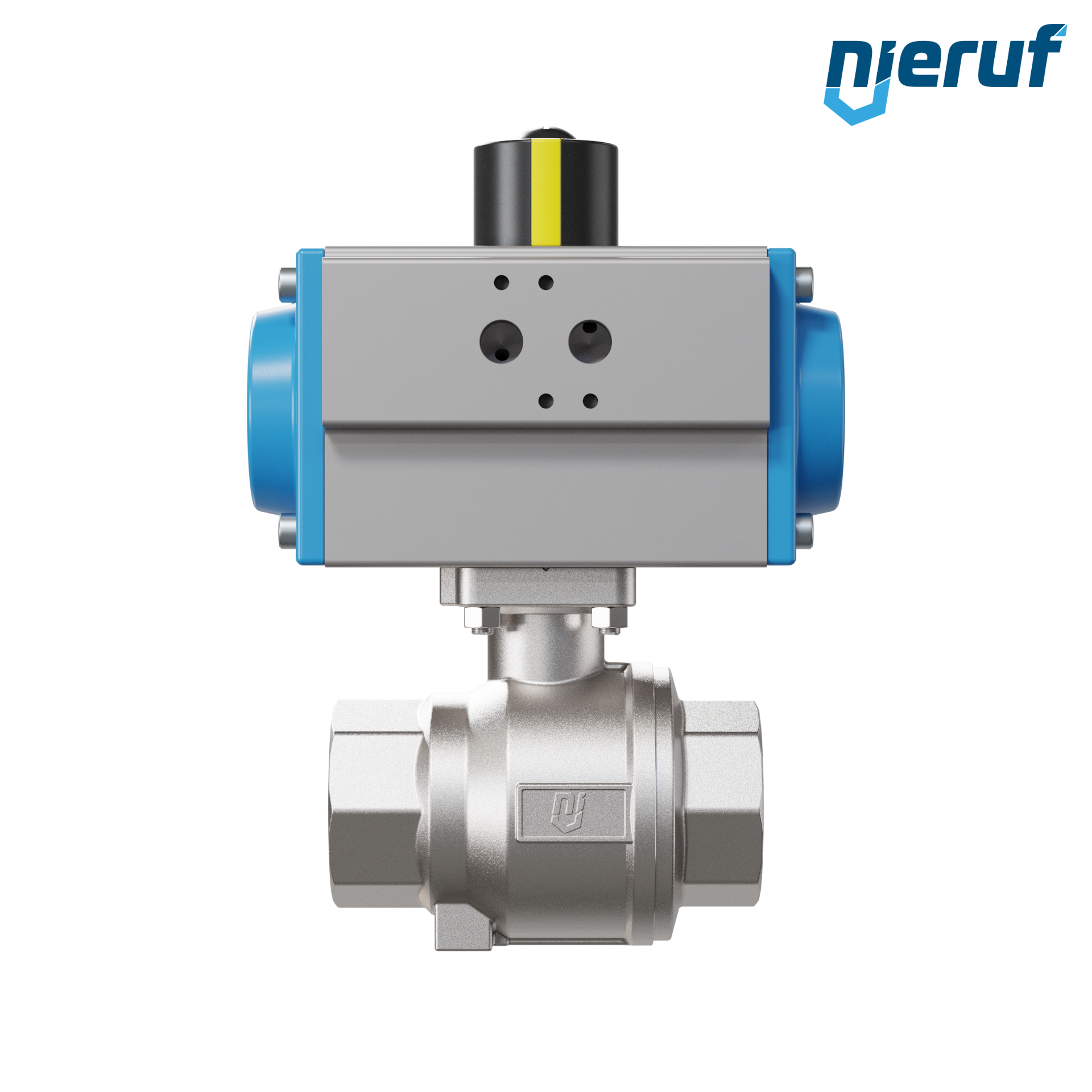 valvola a sfera pneumatica DN40 - 1 1/2" pollici azionamento rotativo a doppio effetto PK02