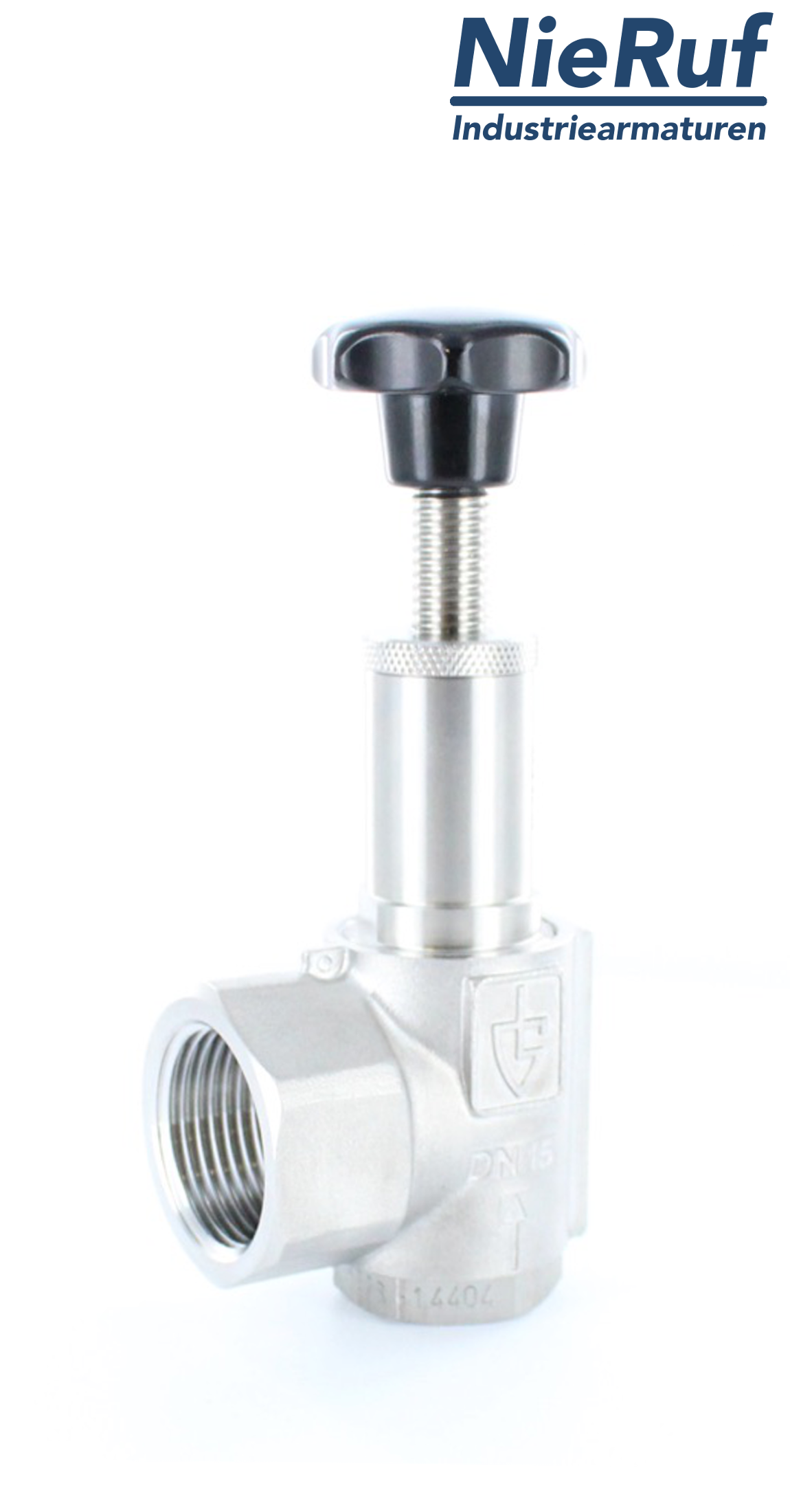 Eck-Überströmventil 1 1/2" Zoll AG UV15 Edelstahl 1,0 - 1,3 bar