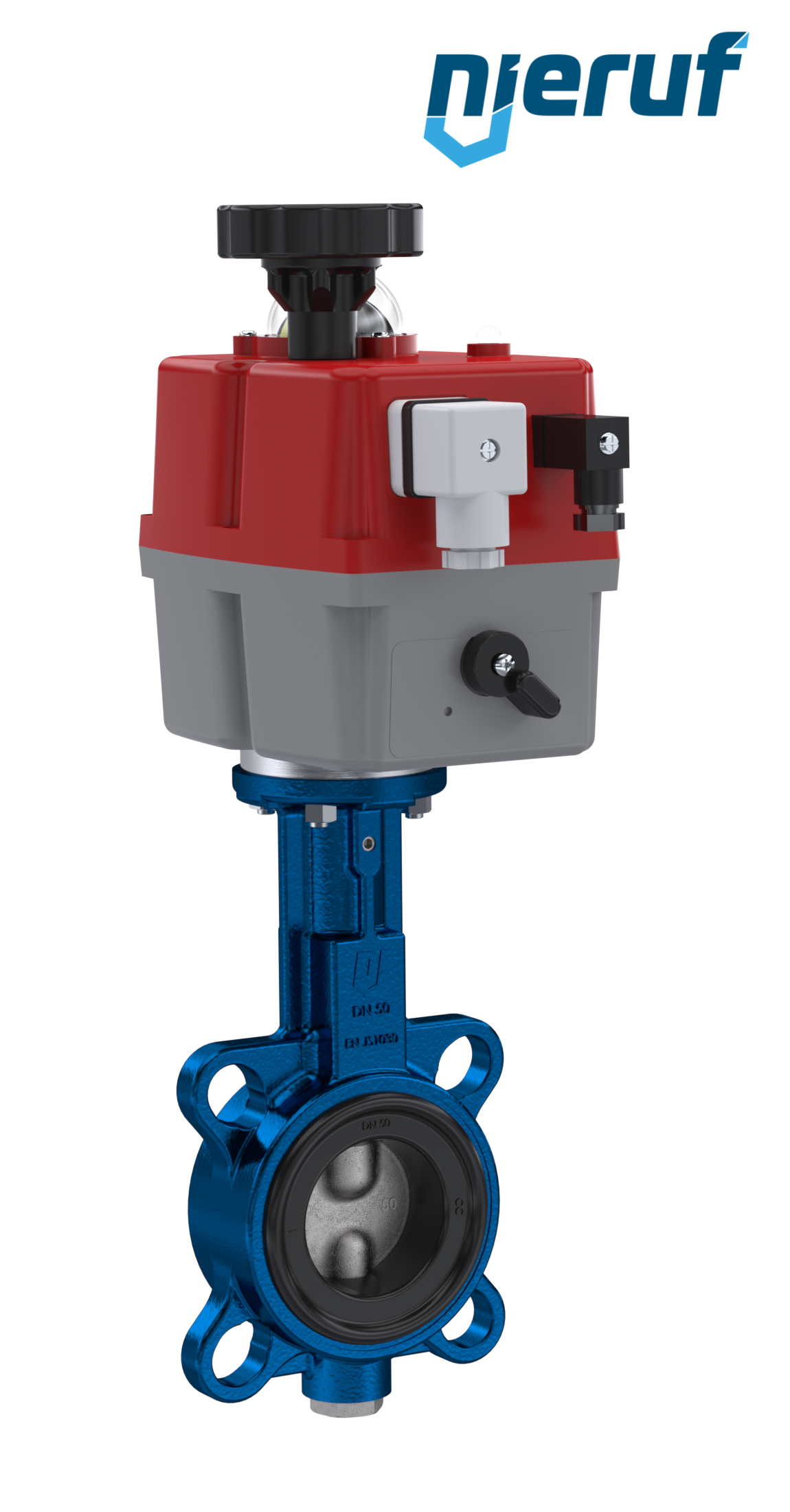 Absperrklappe DN 65 mit Zentrieraugen elektrischer Antrieb 24-240V DVGW Trinkwasser