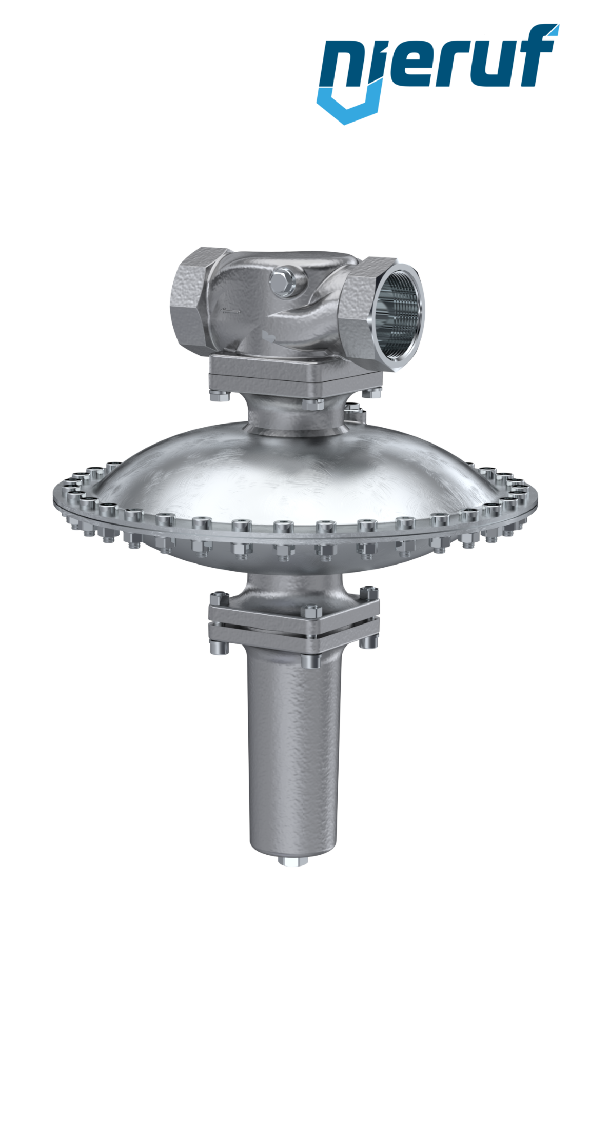 mbar-Druckminderer DN50 DM23 Innengewinde NPT Edelstahl FKM 7 - 100 mbar