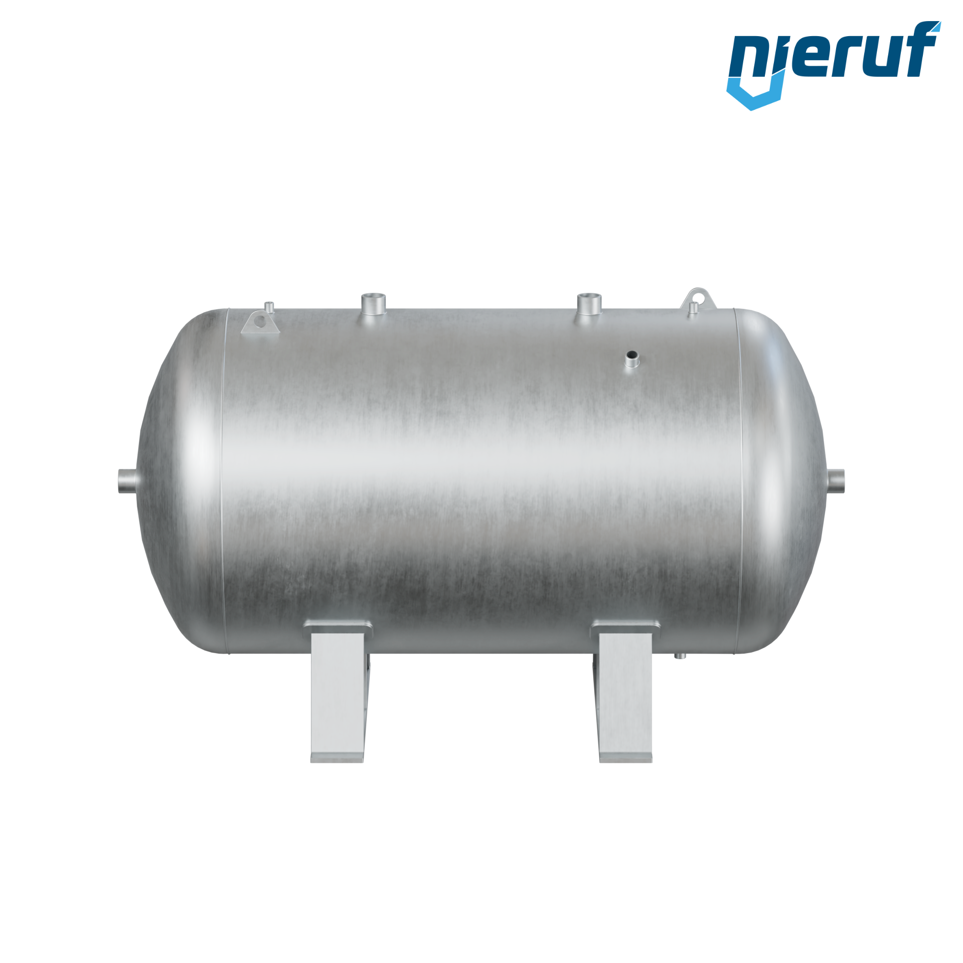 Hochdruckbehälter liegend 1500 Liter, 0-41 bar, Stahl grundiert