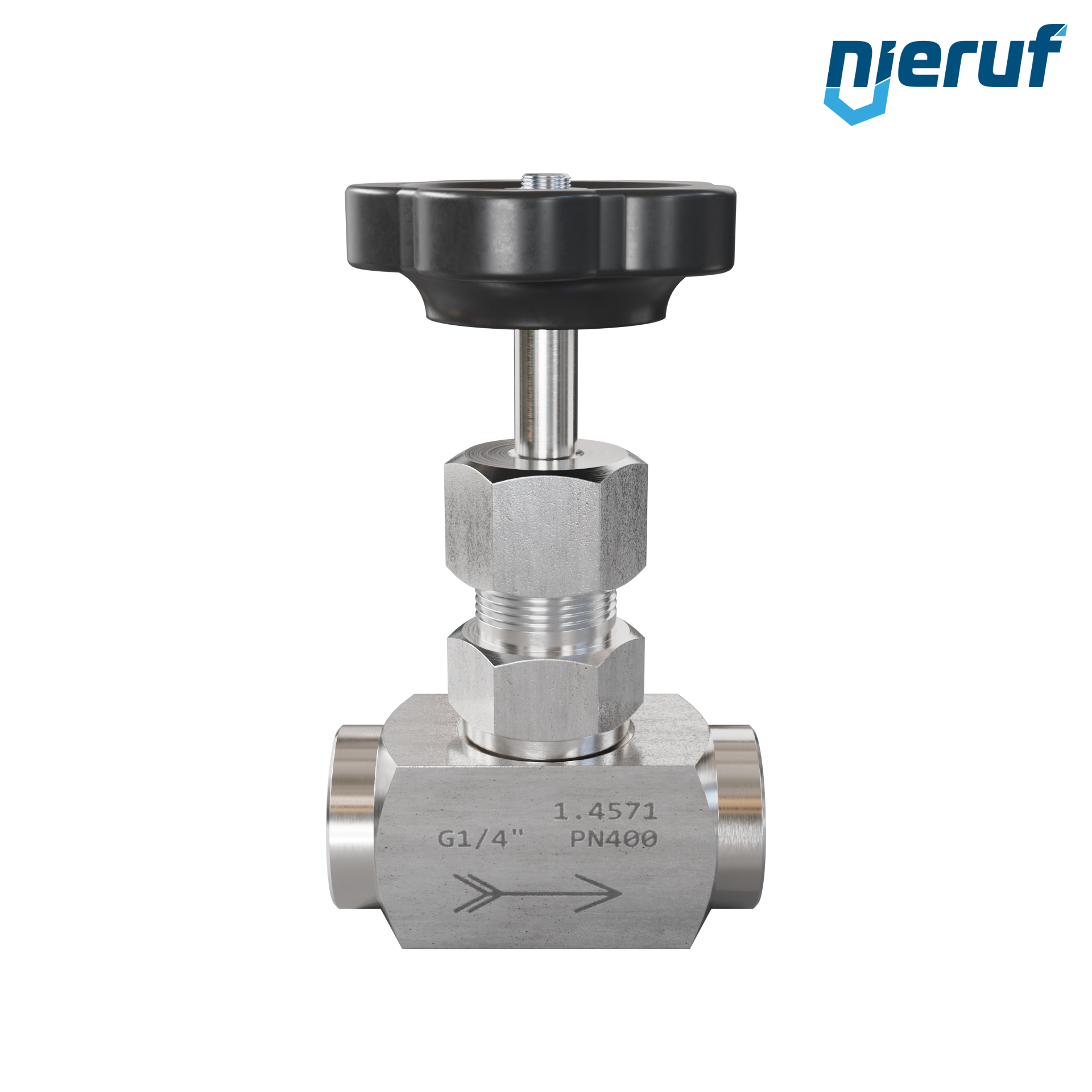 Hochdruck-Nadelventil  1/4" Zoll NV01 Edelstahl 1.4571