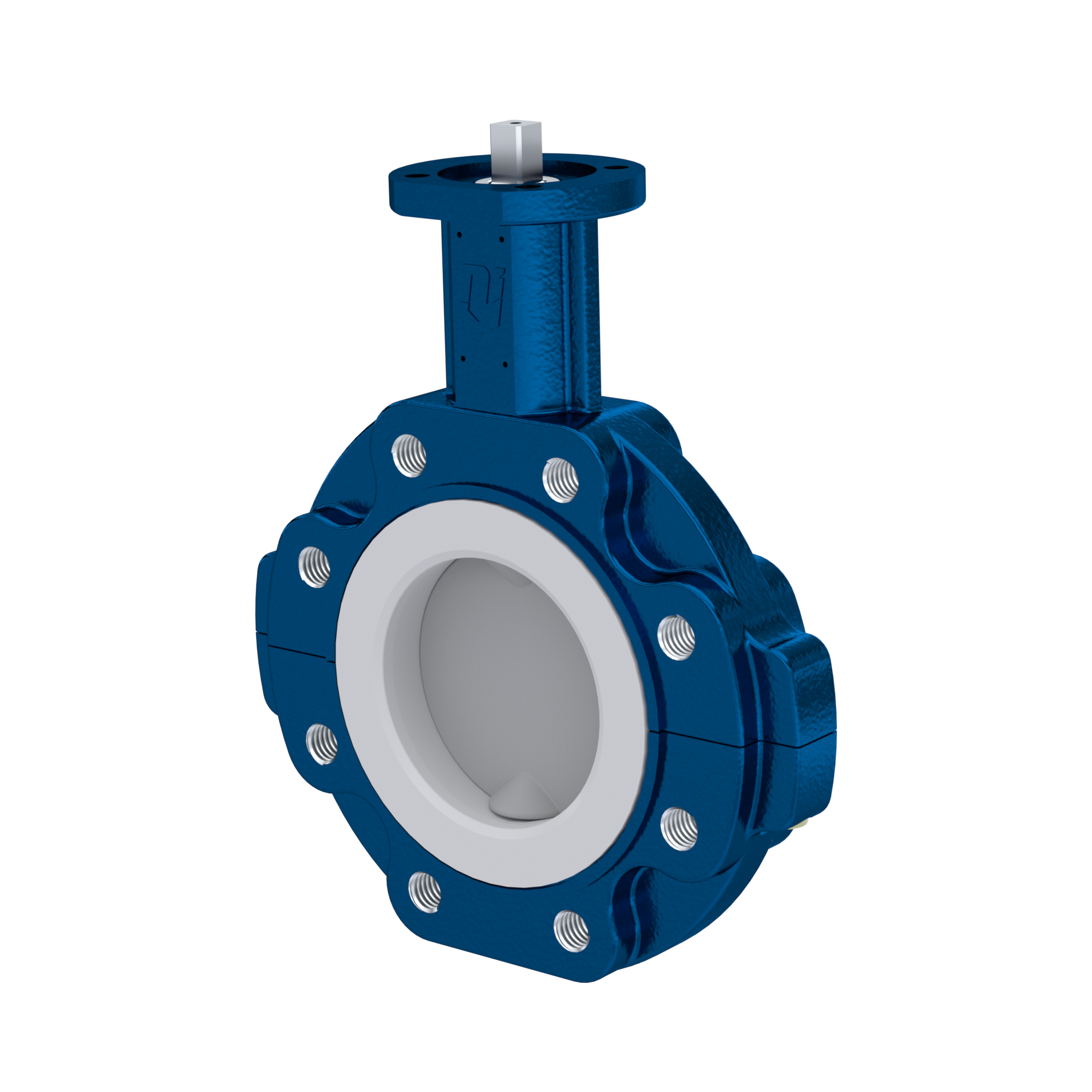 PFA-Absperrklappe PTFE AK10 DN150 PN10-PN16 FKM Einlage