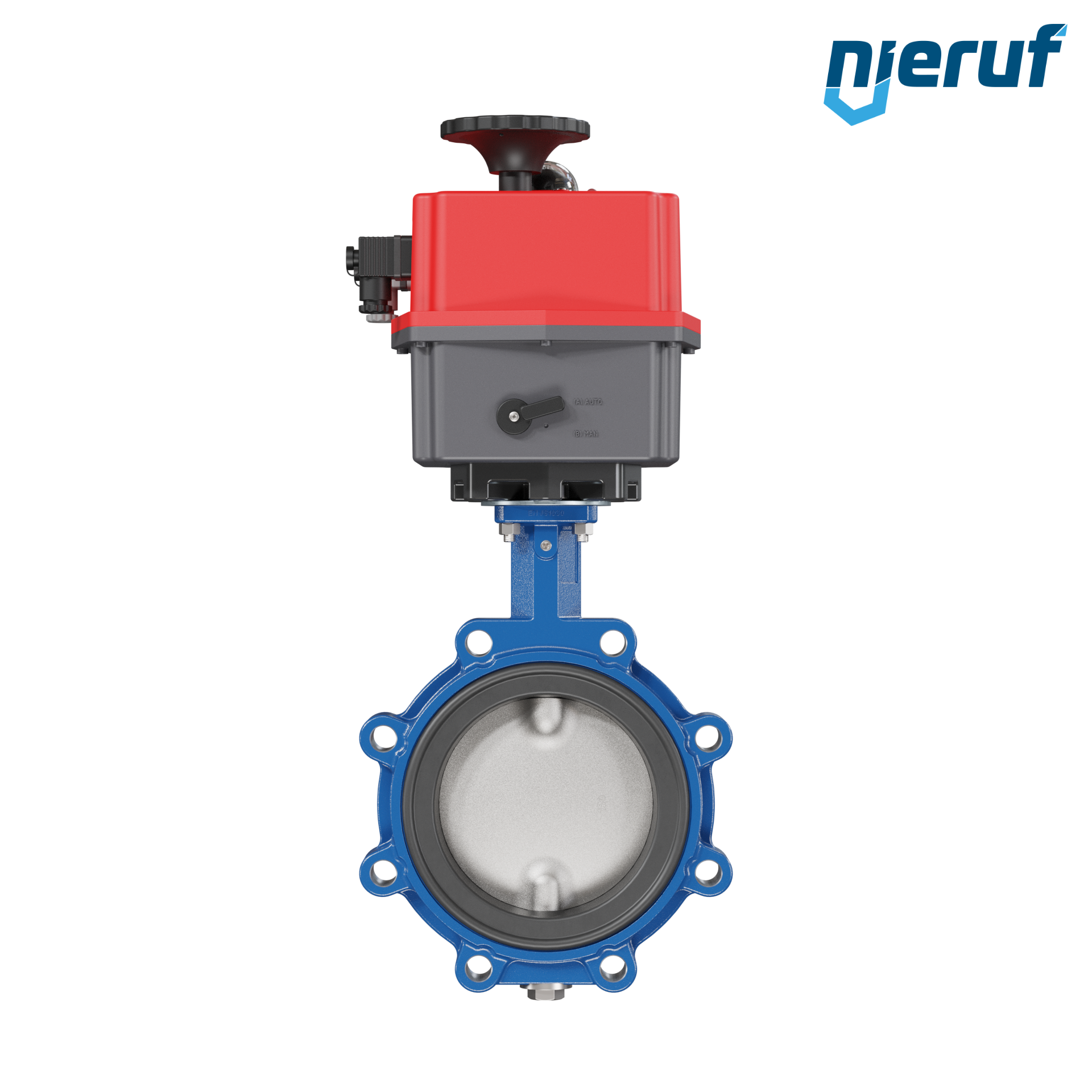 Absperrklappe DN 150 mit Gewindeaugen elektrischer Antrieb 24-240V DVGW Gas