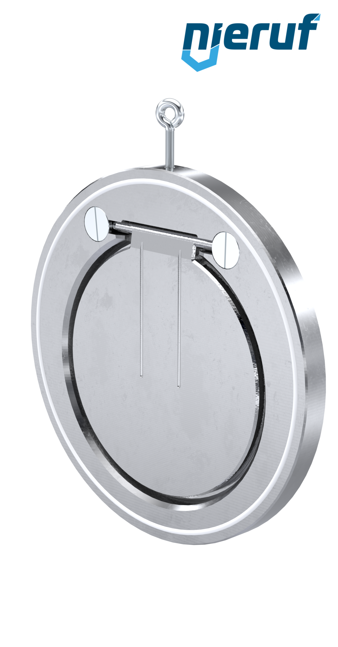 Zwischenflansch-Rückschlagklappe DN250 ZR02 Edelstahl 1.4408 PTFE