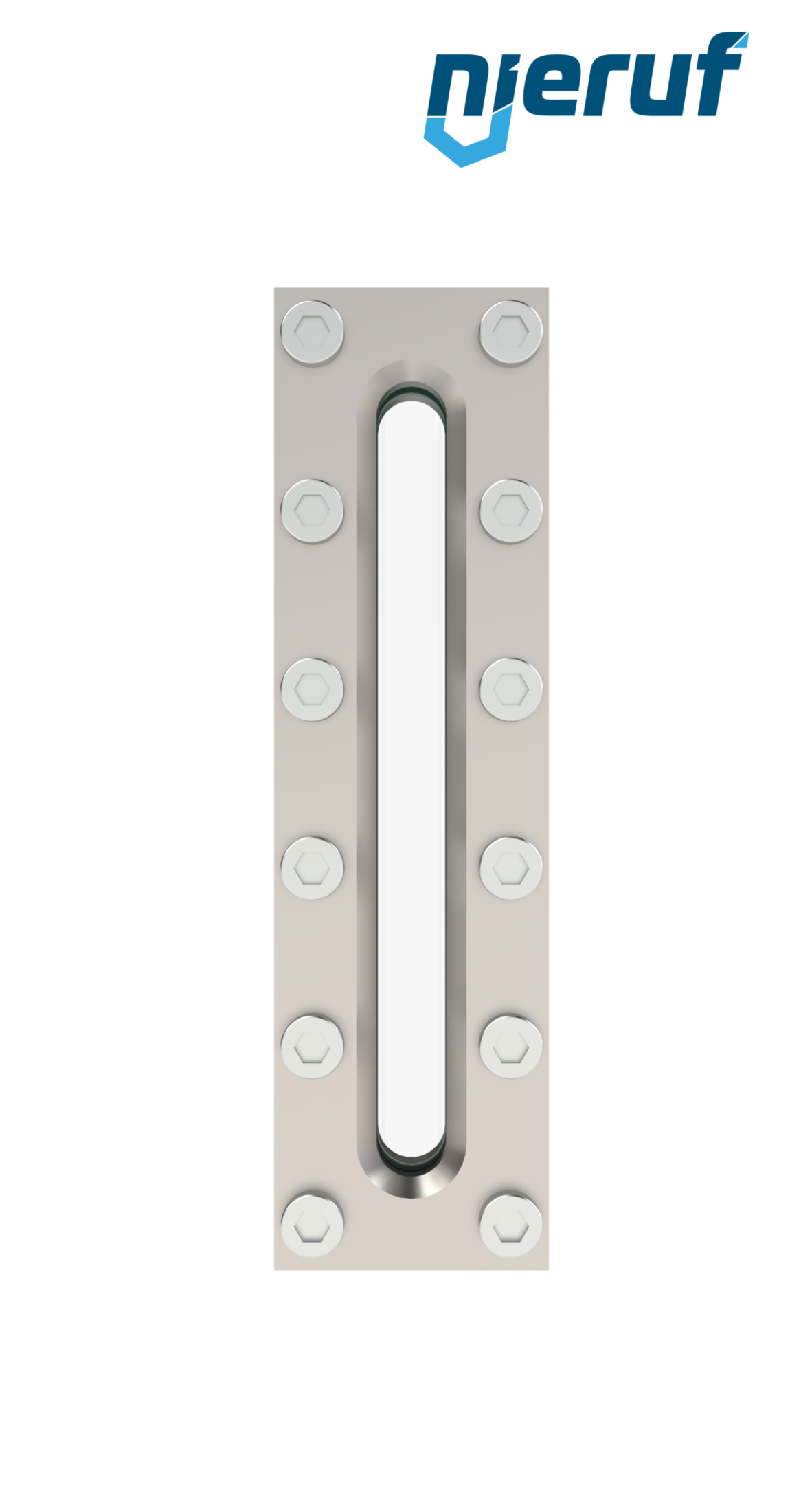 Behälter-Schauglas L=220mm  BS03 Edelstahl 1.4571 Borosilikatglas, Reflex 16bar