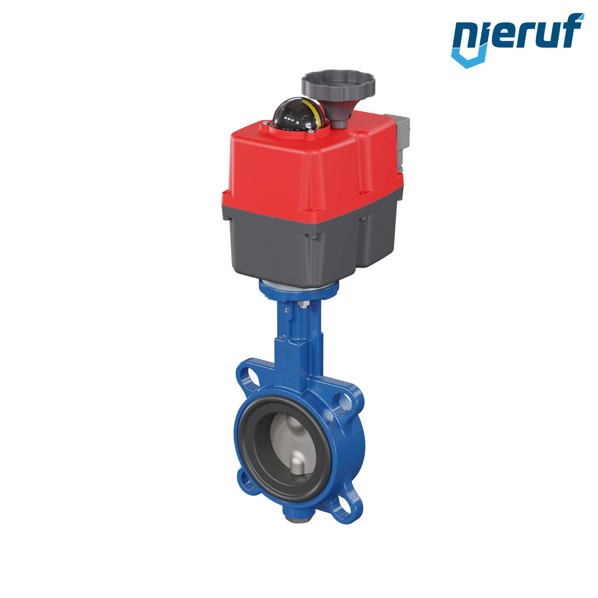 Absperrklappe DN 65 mit Zentrieraugen elektrischer Antrieb 24-240V FPM