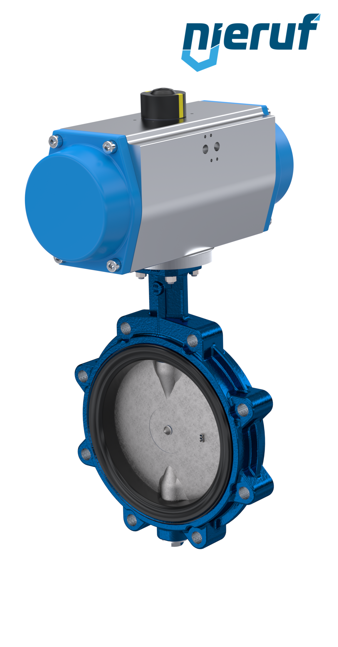 Absperrklappe DN 80 AK02 EPDM DVGW Trinkwasser, WRAS, ACS, W270 pneumatischer Schwenkantrieb einfachwirkend