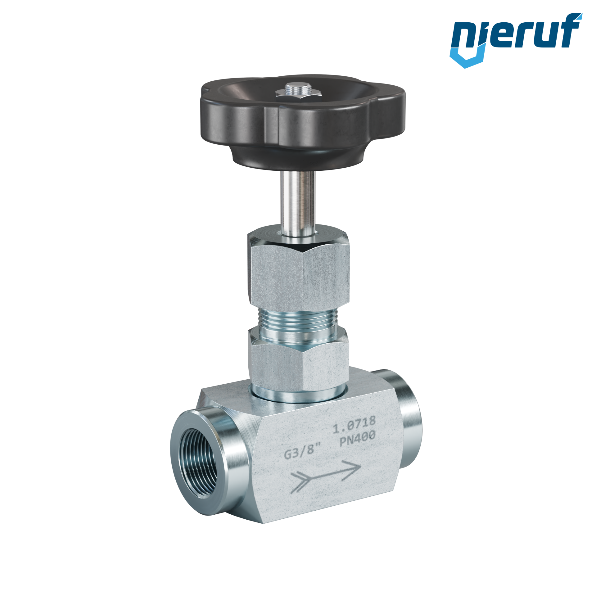 Nadelventil  3/8" Zoll NV01 Stahl (blau verzinkt)