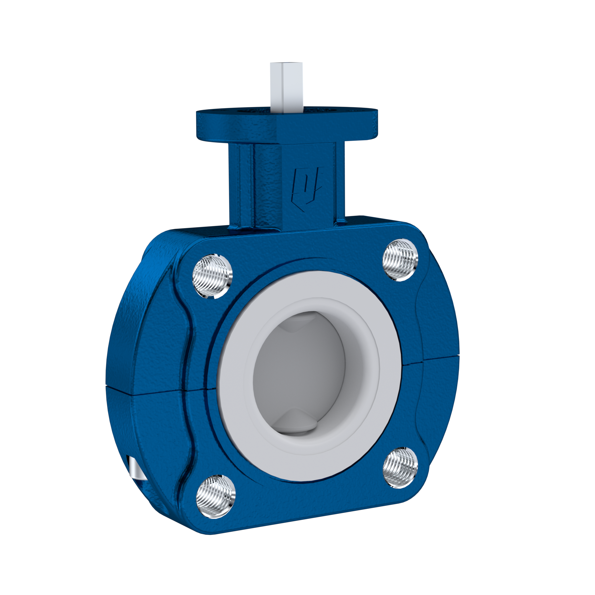 PFA-Absperrklappe PTFE AK10 DN40 PN10-PN16 FKM Einlage