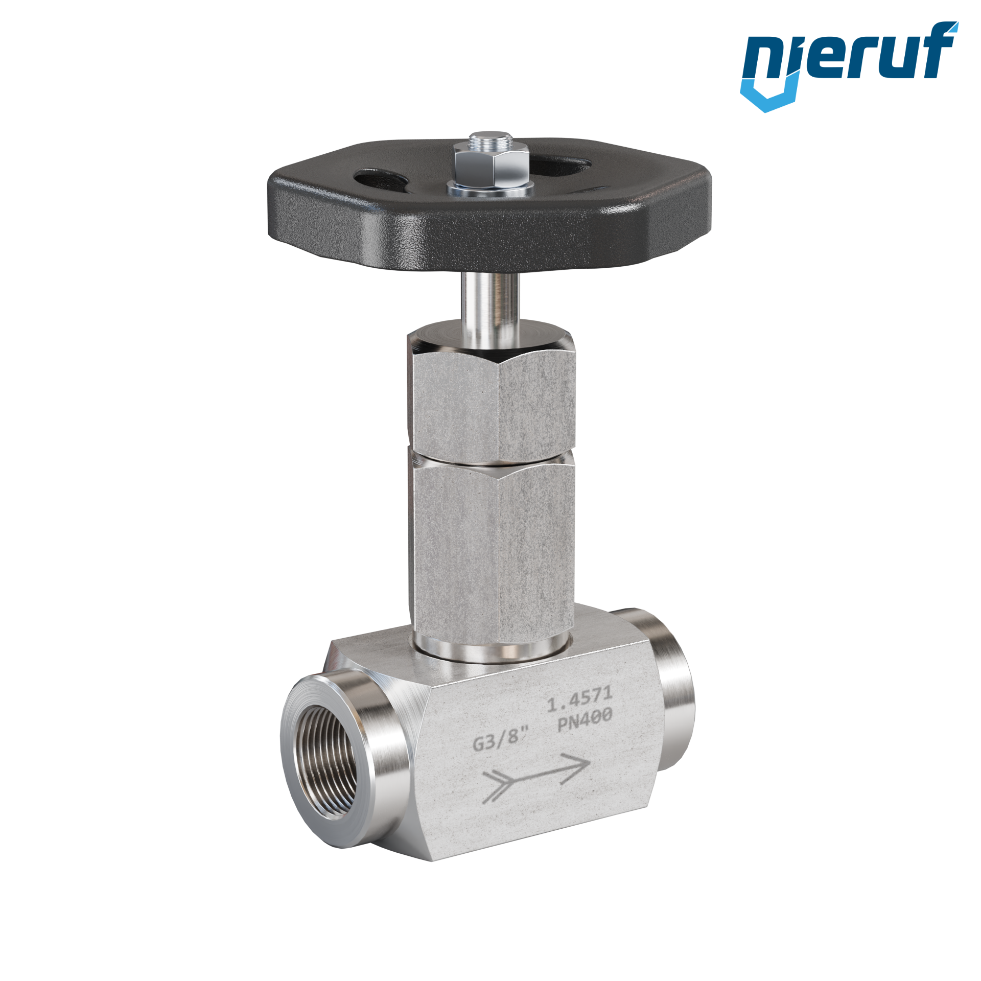 Nadelventil für Dampf 3/8" Zoll NV03 Edelstahl 1.4571