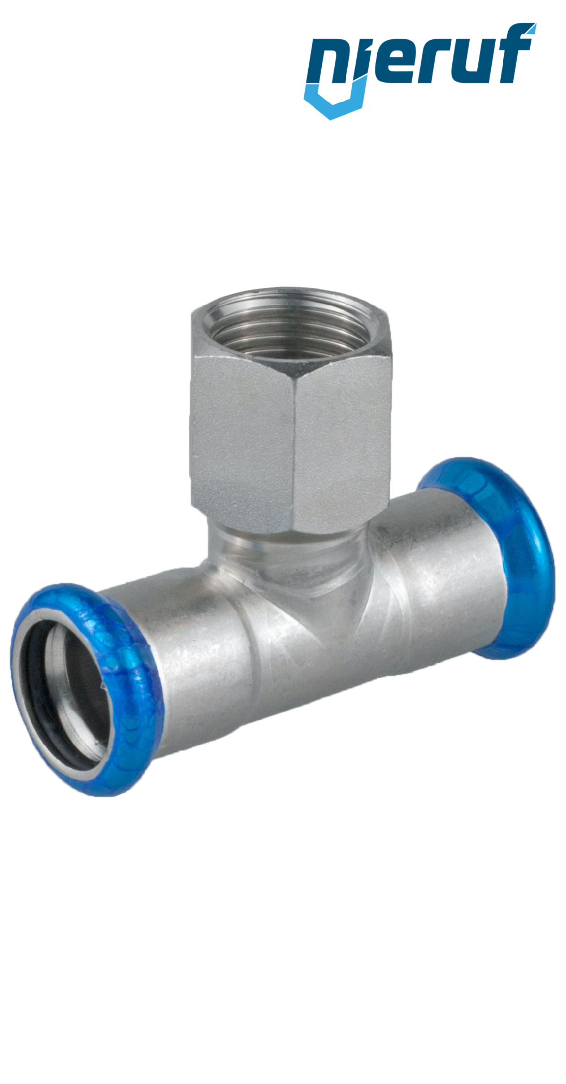 T-Stück Pressfitting I x I DN80 - 88,9 mm Innengewinde 3/4" Zoll Edelstahl