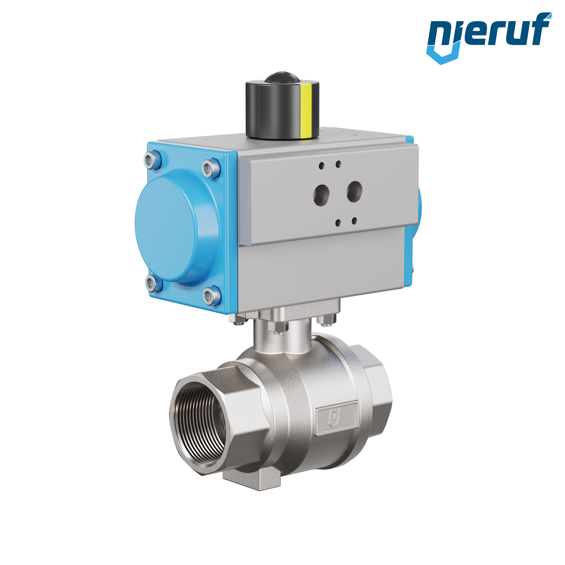 valvola a sfera pneumatica DN40 - 1 1/2" pollici azionamento rotativo a doppio effetto PK02