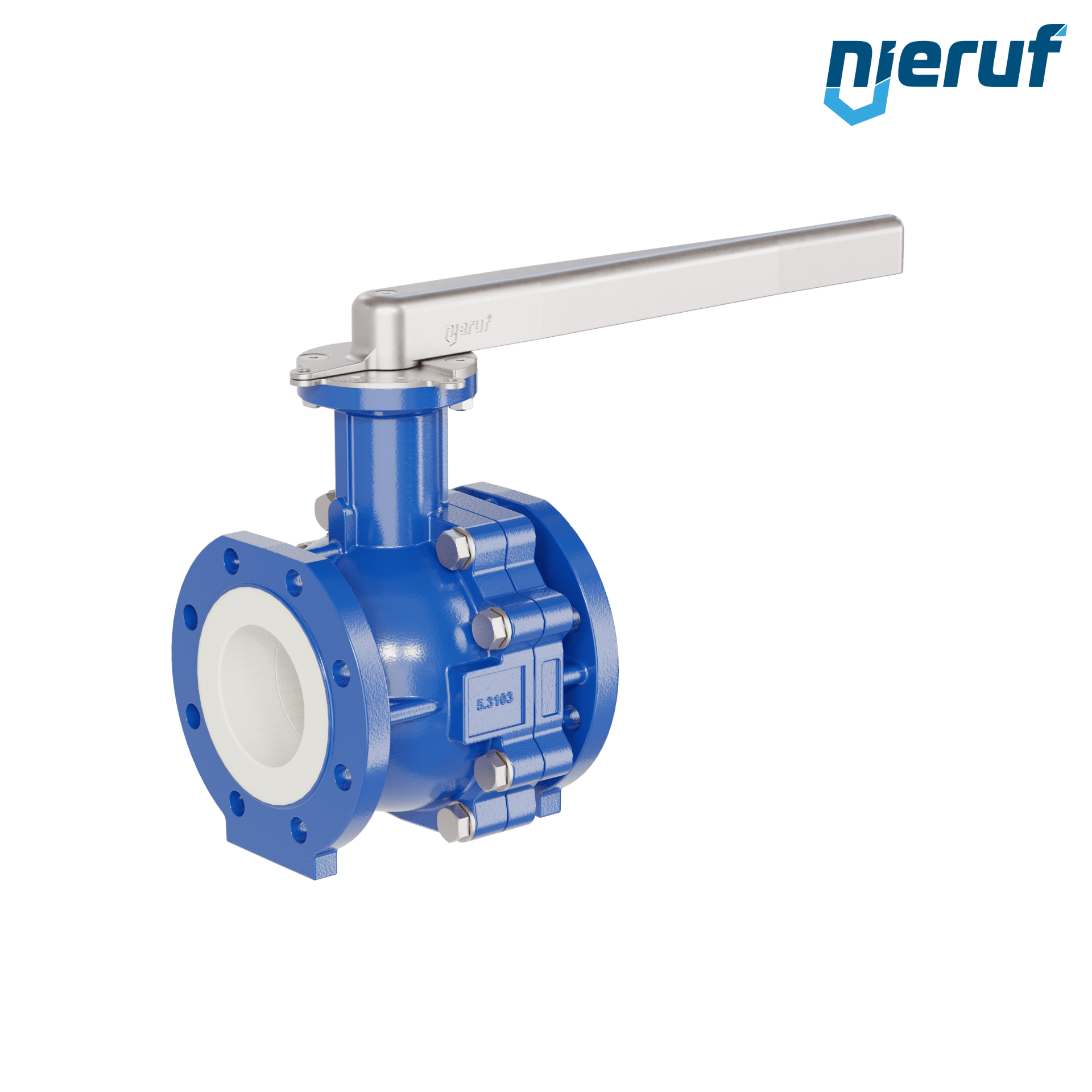 valvola a sfera flangiata PFA FK13 DN100 - 4" pollici ANSI 150 in ghisa sferoidale 5.3103 con leva in acciaio