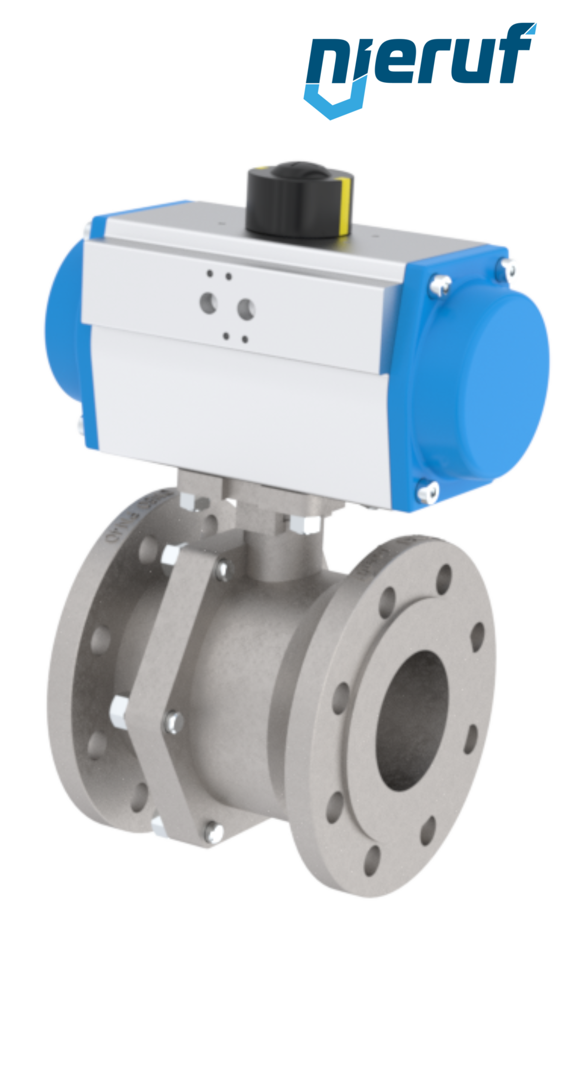 Flanschkugelhahn DN40 PK05 pneumatischer Drehantrieb doppeltwirkend