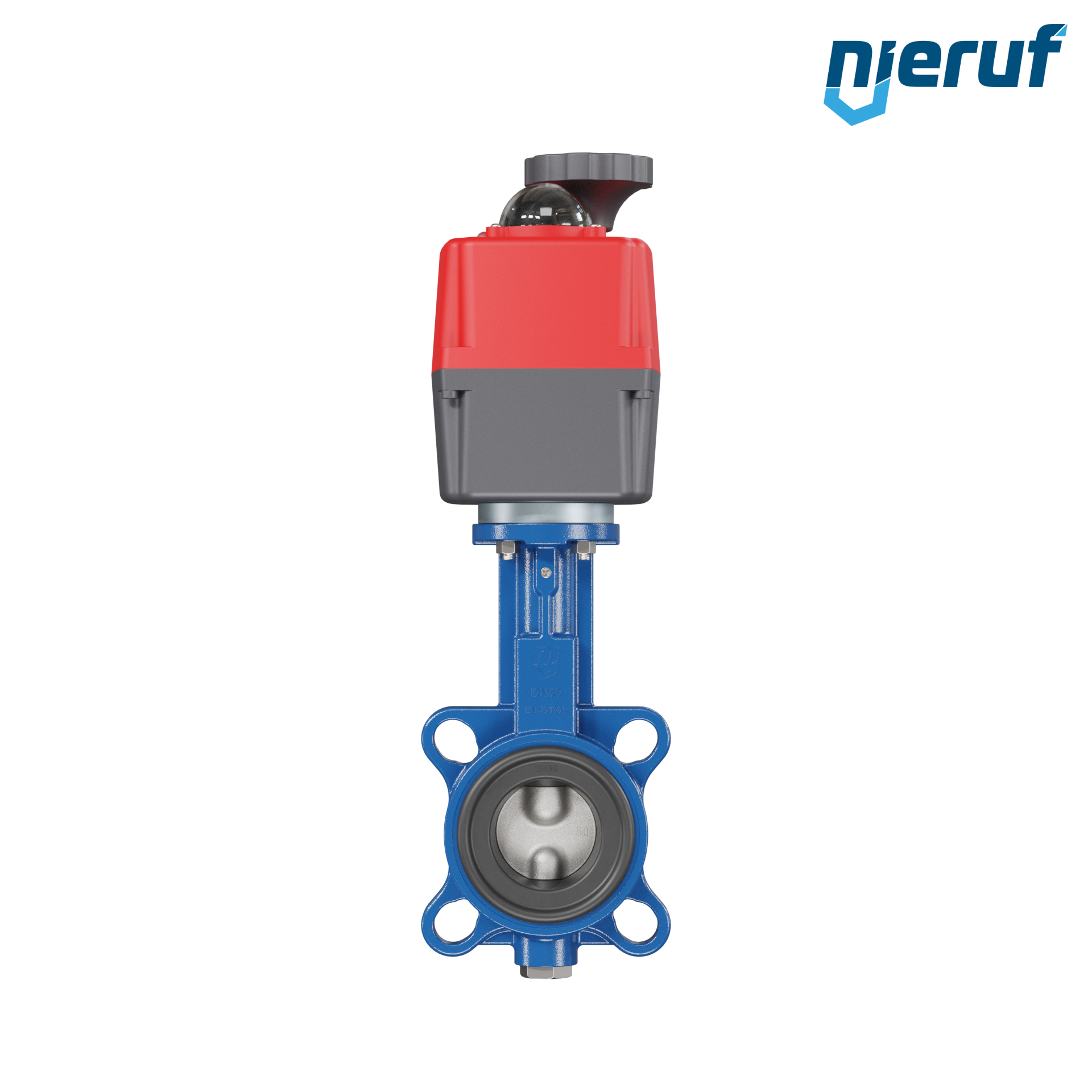 Absperrklappe DN 50 mit Zentrieraugen elektrischer Antrieb 24-240V FPM