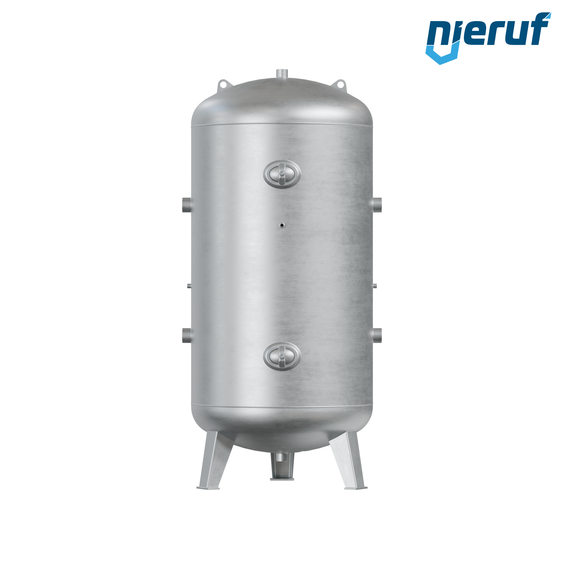 Druckbehälter stehend BE01 2000 Liter, 0-16 bar, Stahl feuerverzinkt